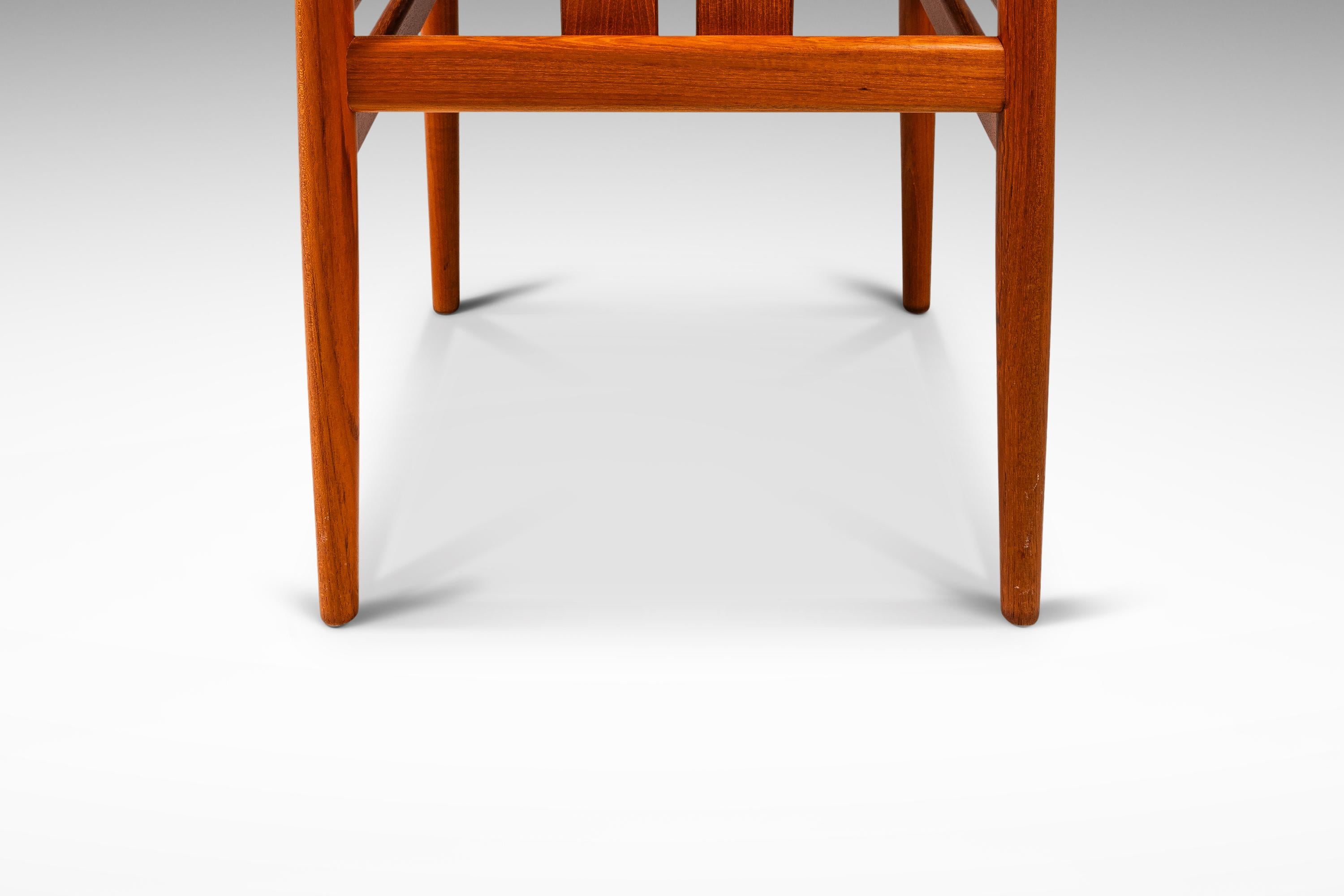 Set of 4 Dining Chairs, Teak & Oatmeal Knit Fabric by Vamdrup Stolefabrik, 1960s For Sale 9