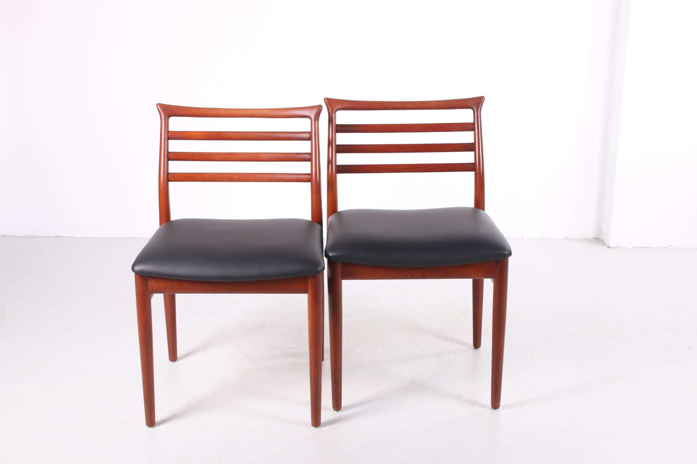 Midcentury Danish Erling Torvits Darkwood Chairs by Sorø Stolefabrik, Set of 4 In Good Condition For Sale In Oostrum-Venray, NL