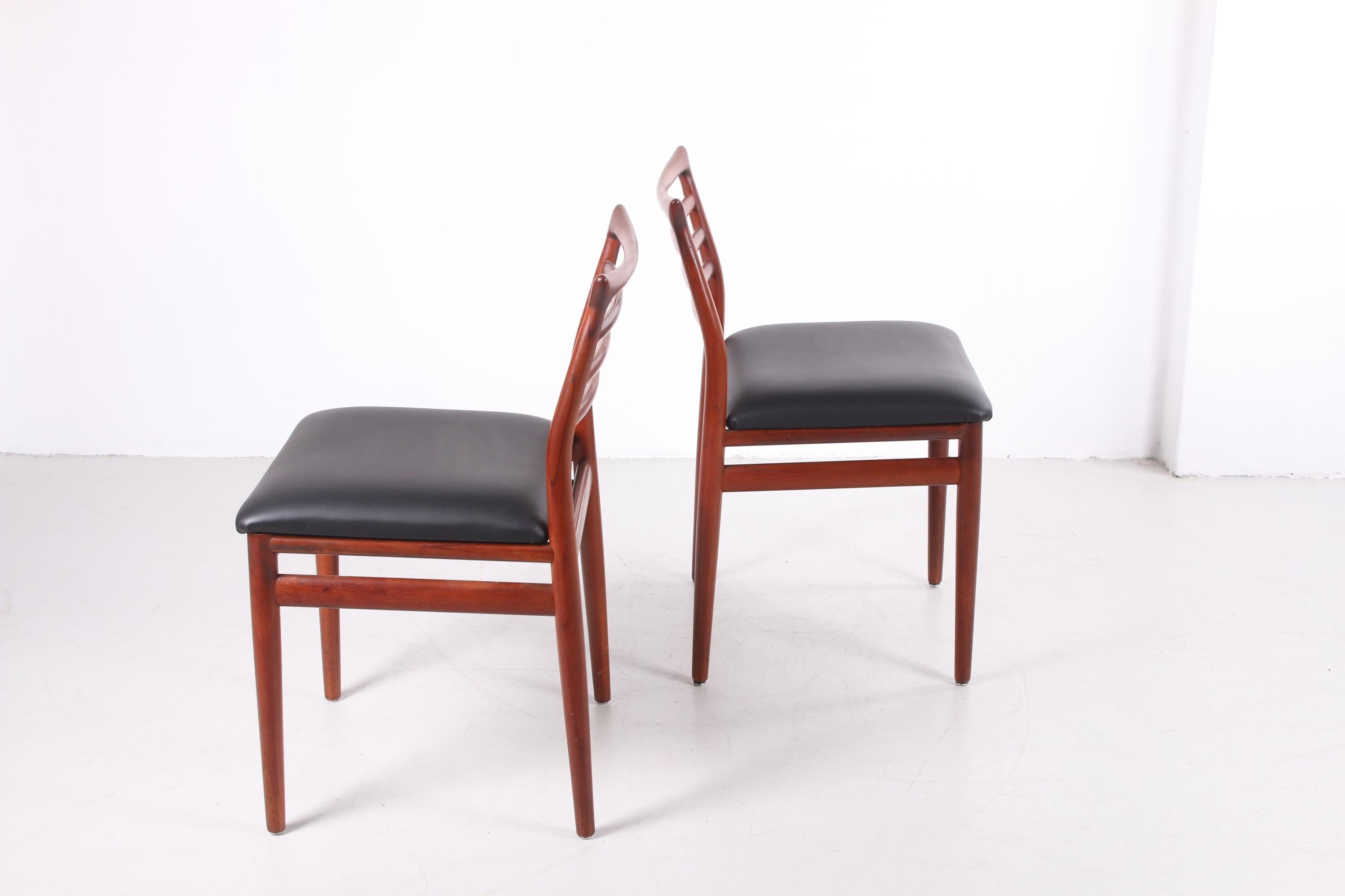 Wood Midcentury Danish Erling Torvits Darkwood Chairs by Sorø Stolefabrik, Set of 4 For Sale