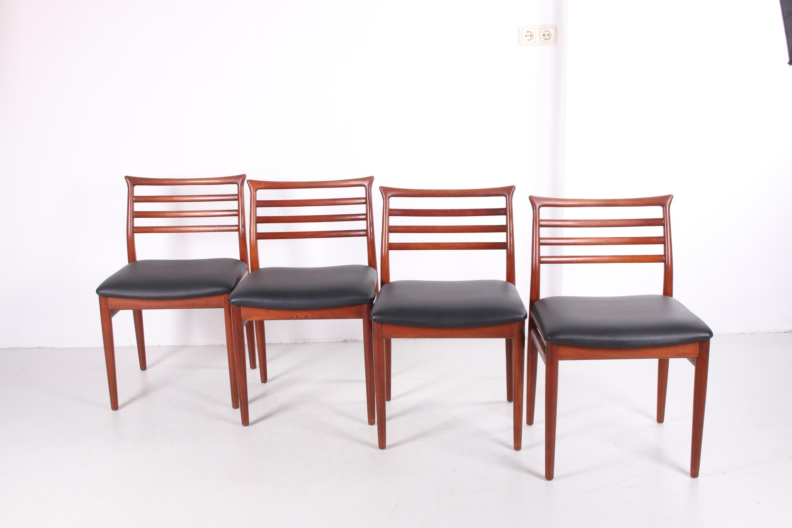 Midcentury Danish Erling Torvits Darkwood Chairs by Sorø Stolefabrik, Set of 4 For Sale 2