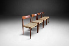 Set of 4 Dining Room Chairs by Niels Otto Moller Model 77, Denmark 1960s
