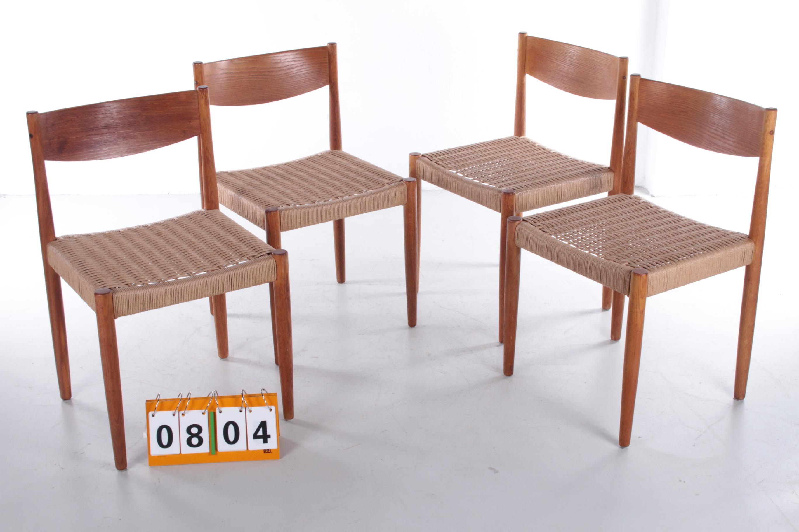 Danish Set of 4 Dining Room Chairs by Poul Volther for Frem Røjle, 1960s