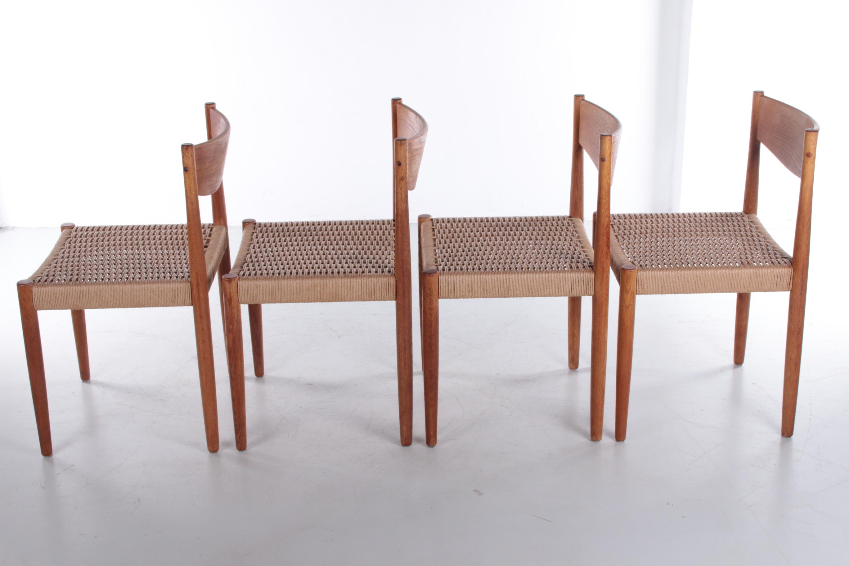 Mid-20th Century Set of 4 Dining Room Chairs by Poul Volther for Frem Røjle, 1960s