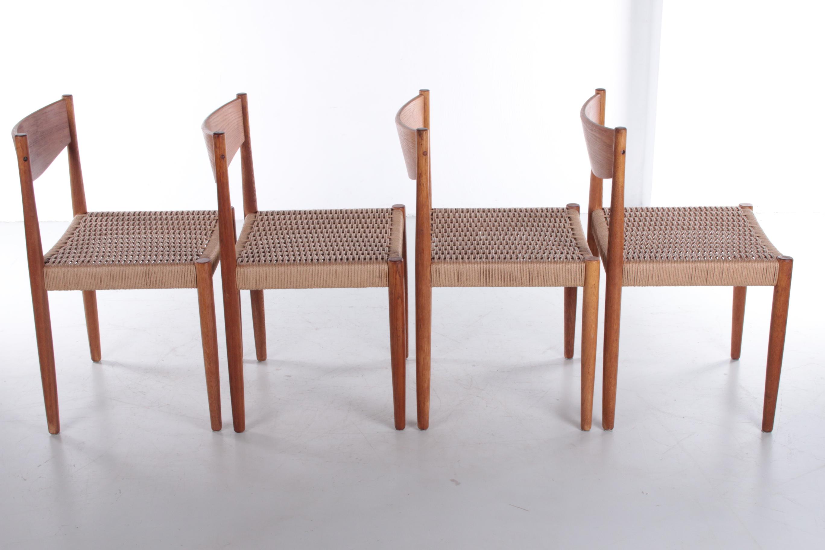 Set of 4 Dining Room Chairs by Poul Volther for Frem Røjle, 1960s 1