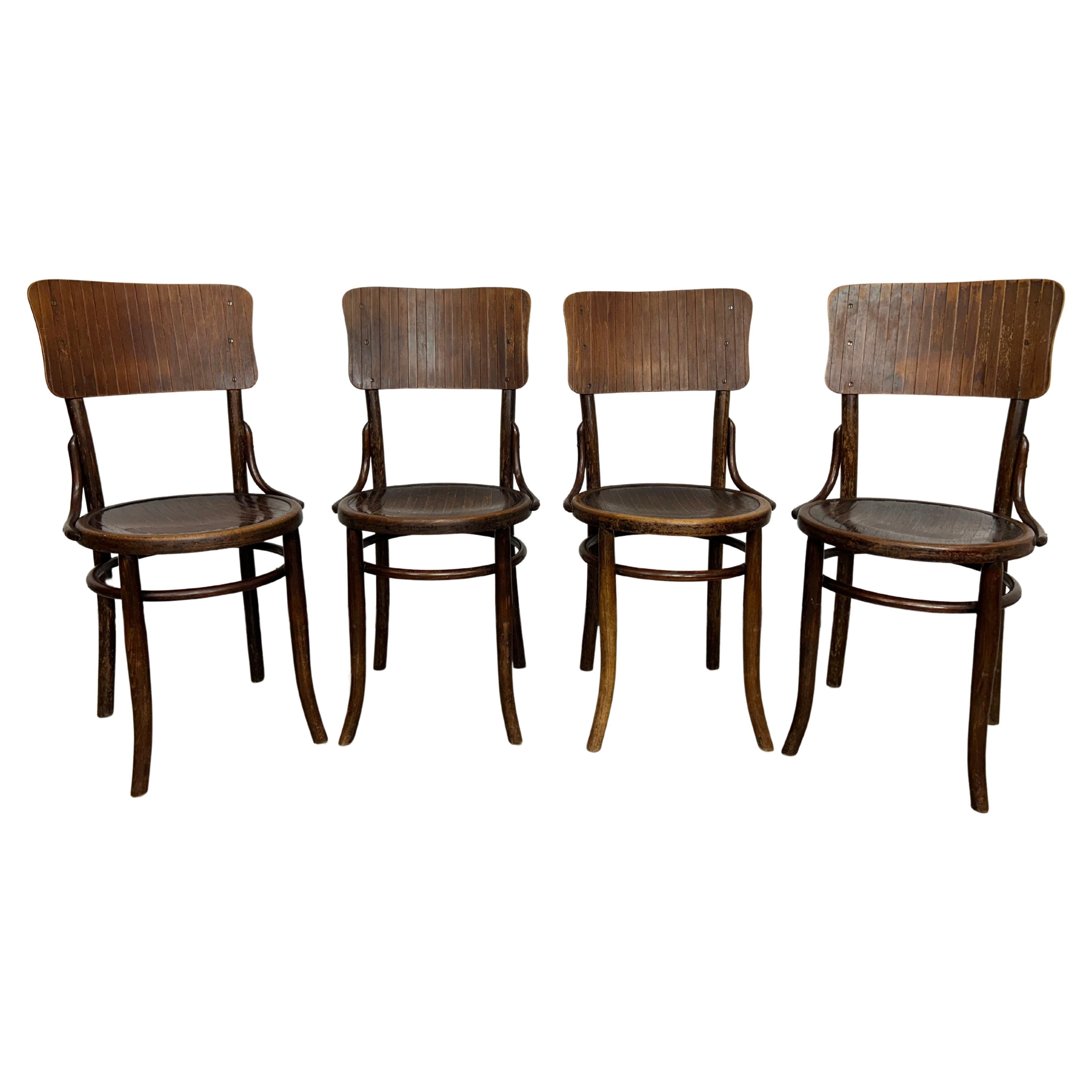 Set of 4 dining room chairs by Thonet Mundus For Sale