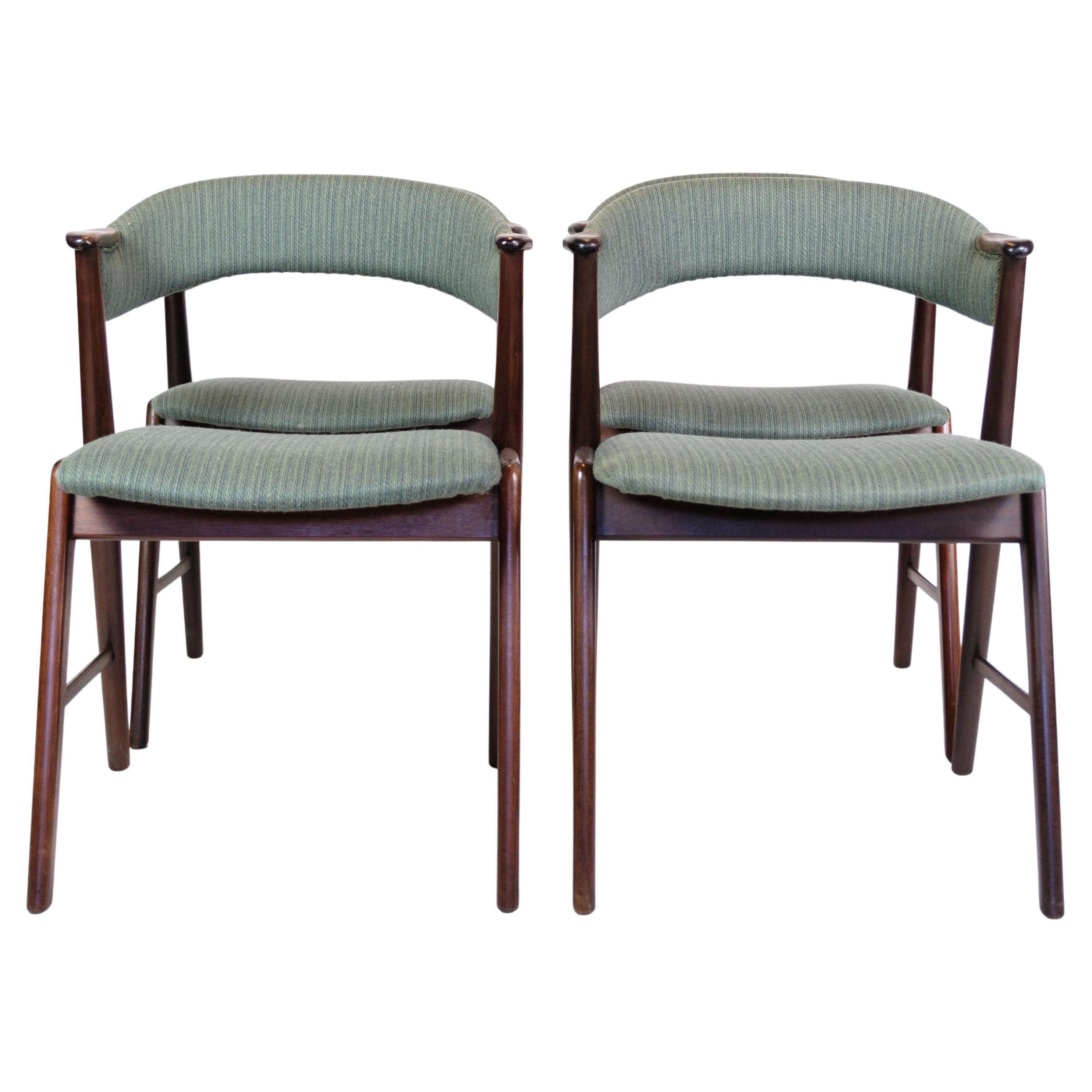 Set of 4 dining room chairs Danish Design Rosewood Korup Chair Factory, 1960 For Sale