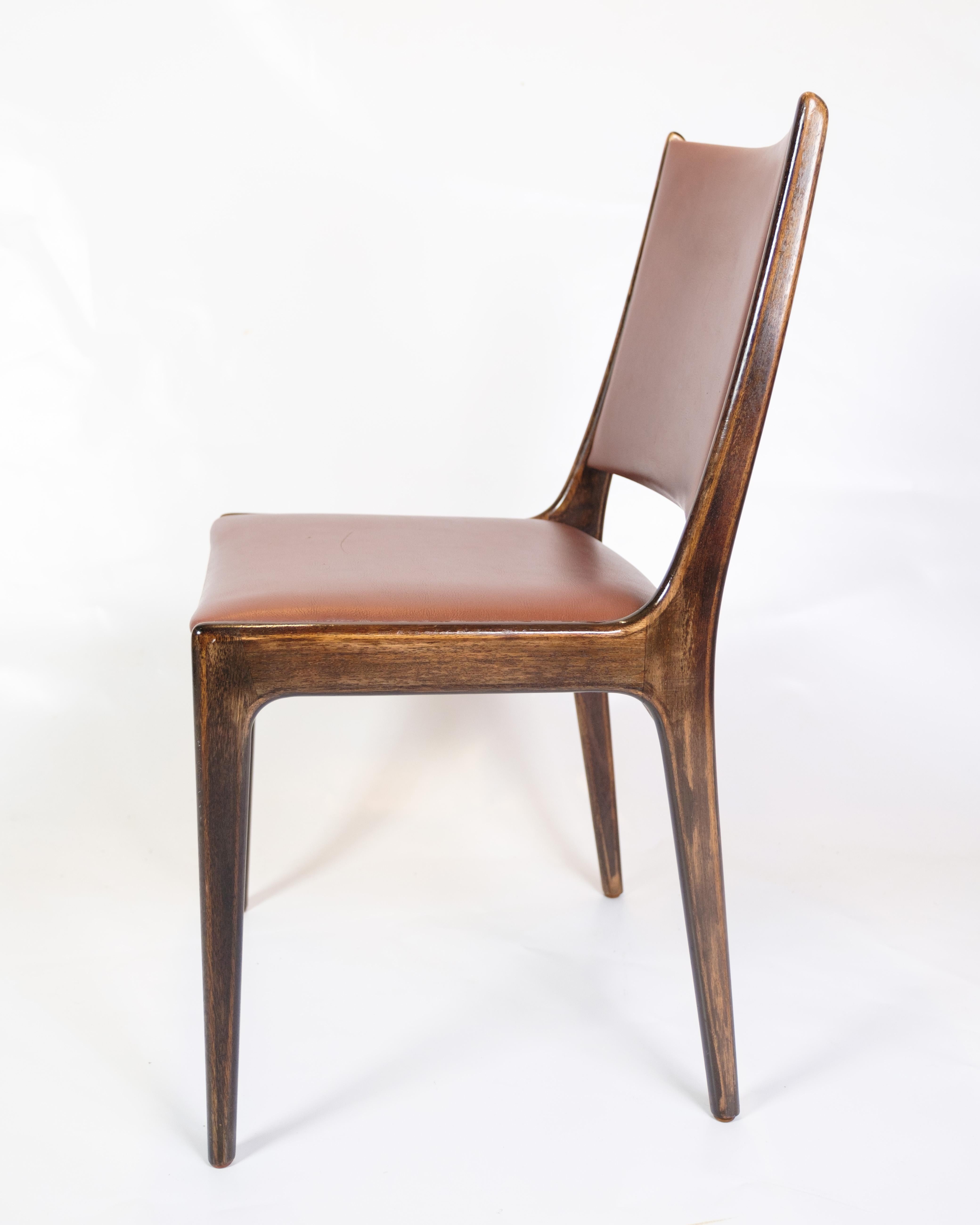 Ensemble de 4 chaises de salle à manger en bois de rose de Johannes Andersen des années 1960 en vente 1