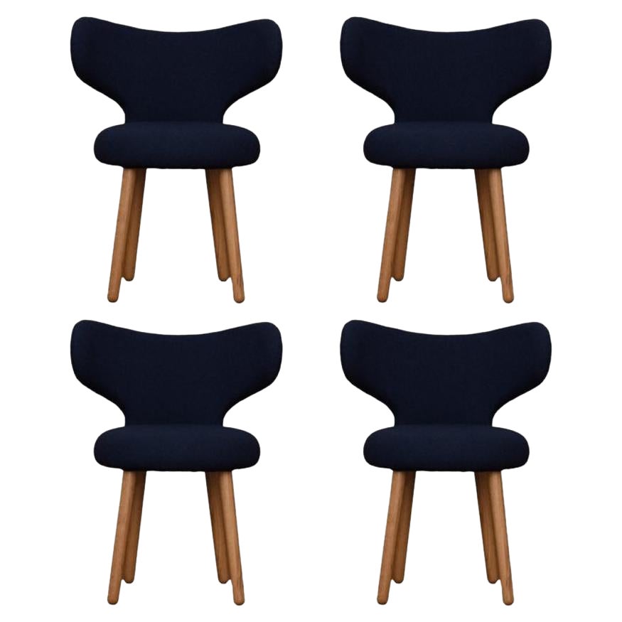 Satz von 4 WNG-Esszimmerstühlen aus Eiche und KVADRAT/Hallingdal & Fiord von Mazo Design