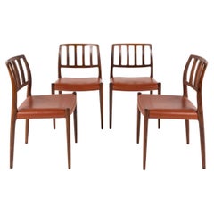 Set of 4 diningchairs NO. 83 by Niels O. Møller