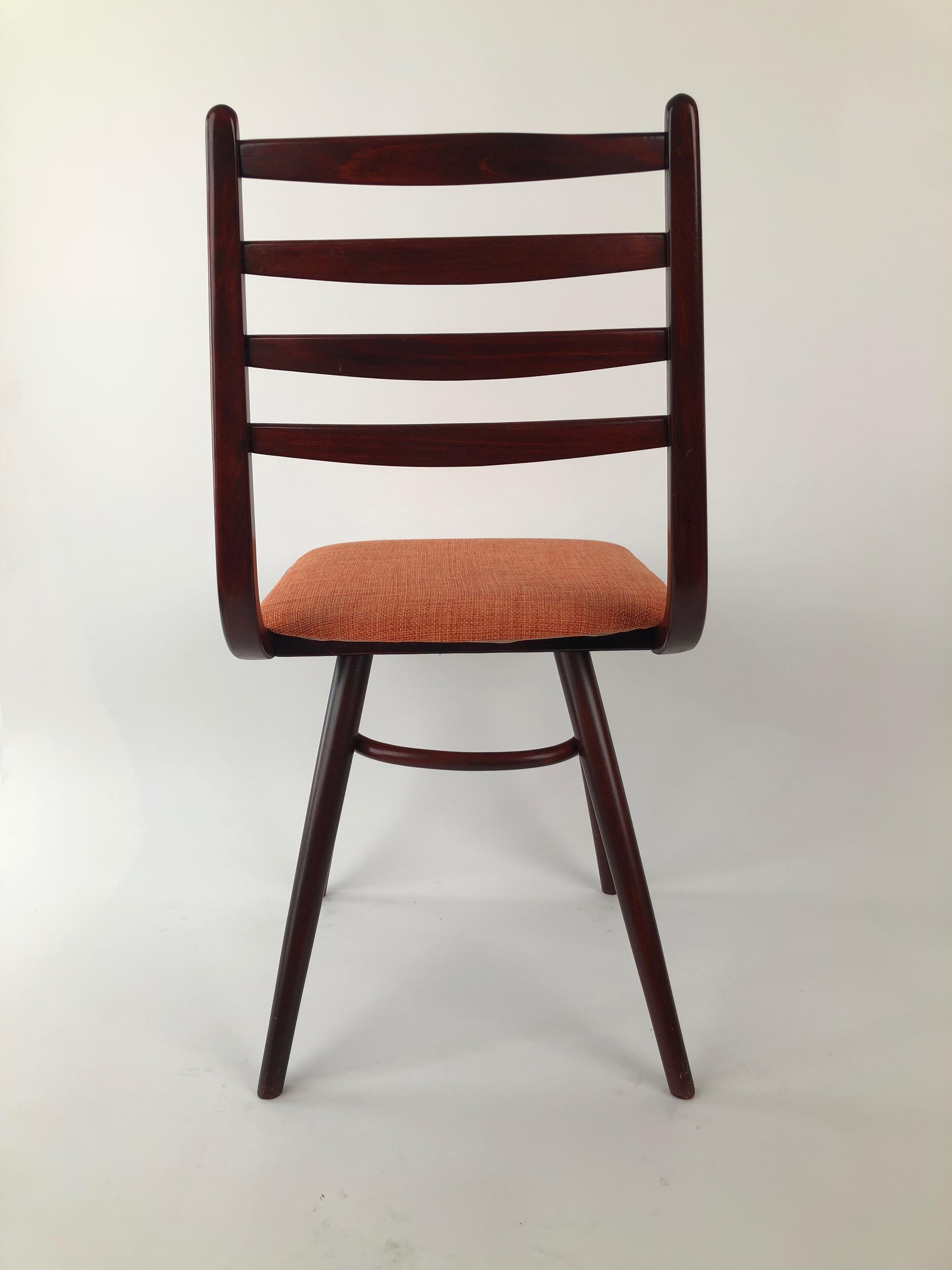 Set of 4 Dinning Chairs, 1970's, Thonet Factory For Sale 2