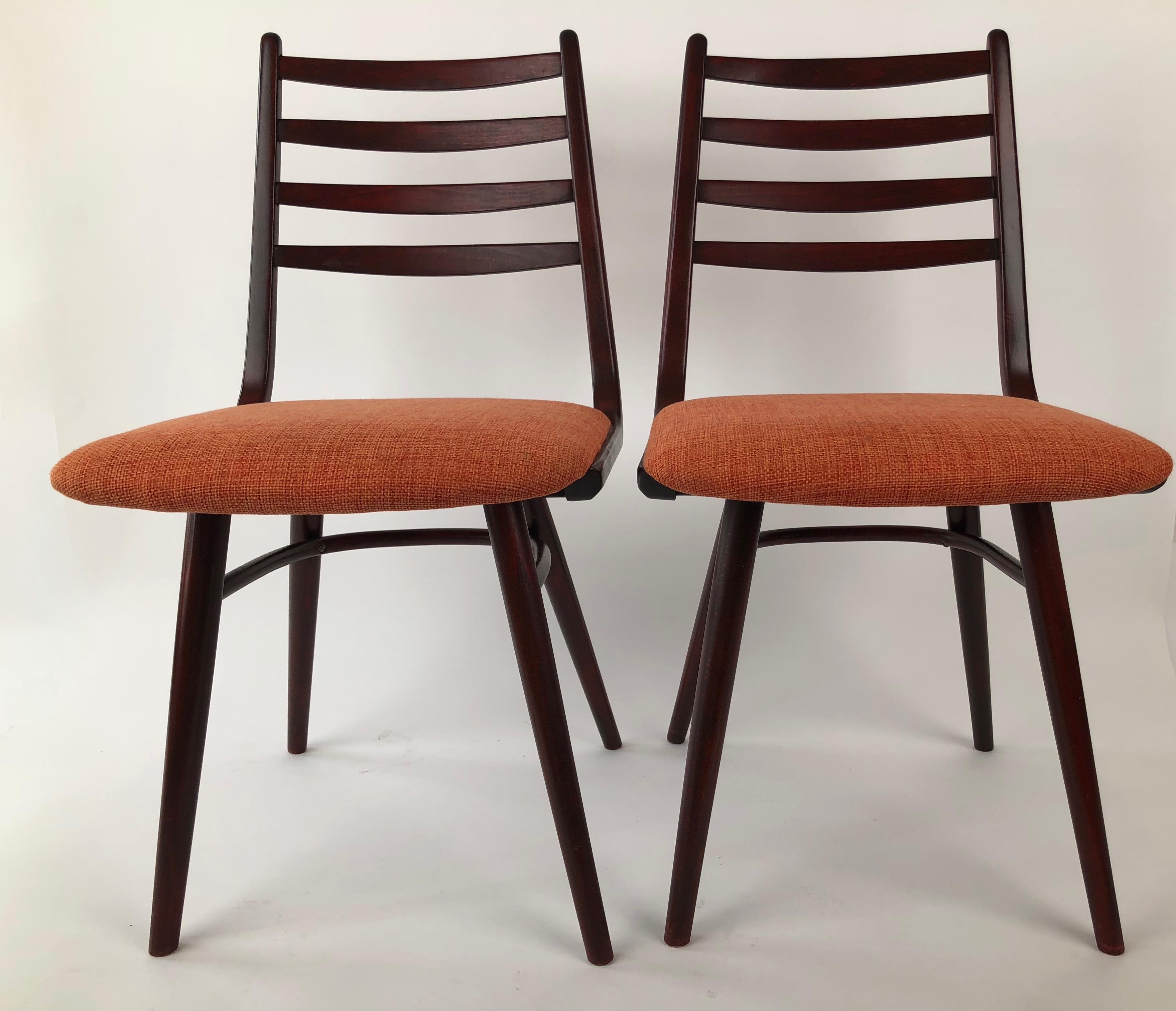 Set of 4 Dinning Chairs, 1970's, Thonet Factory For Sale 3