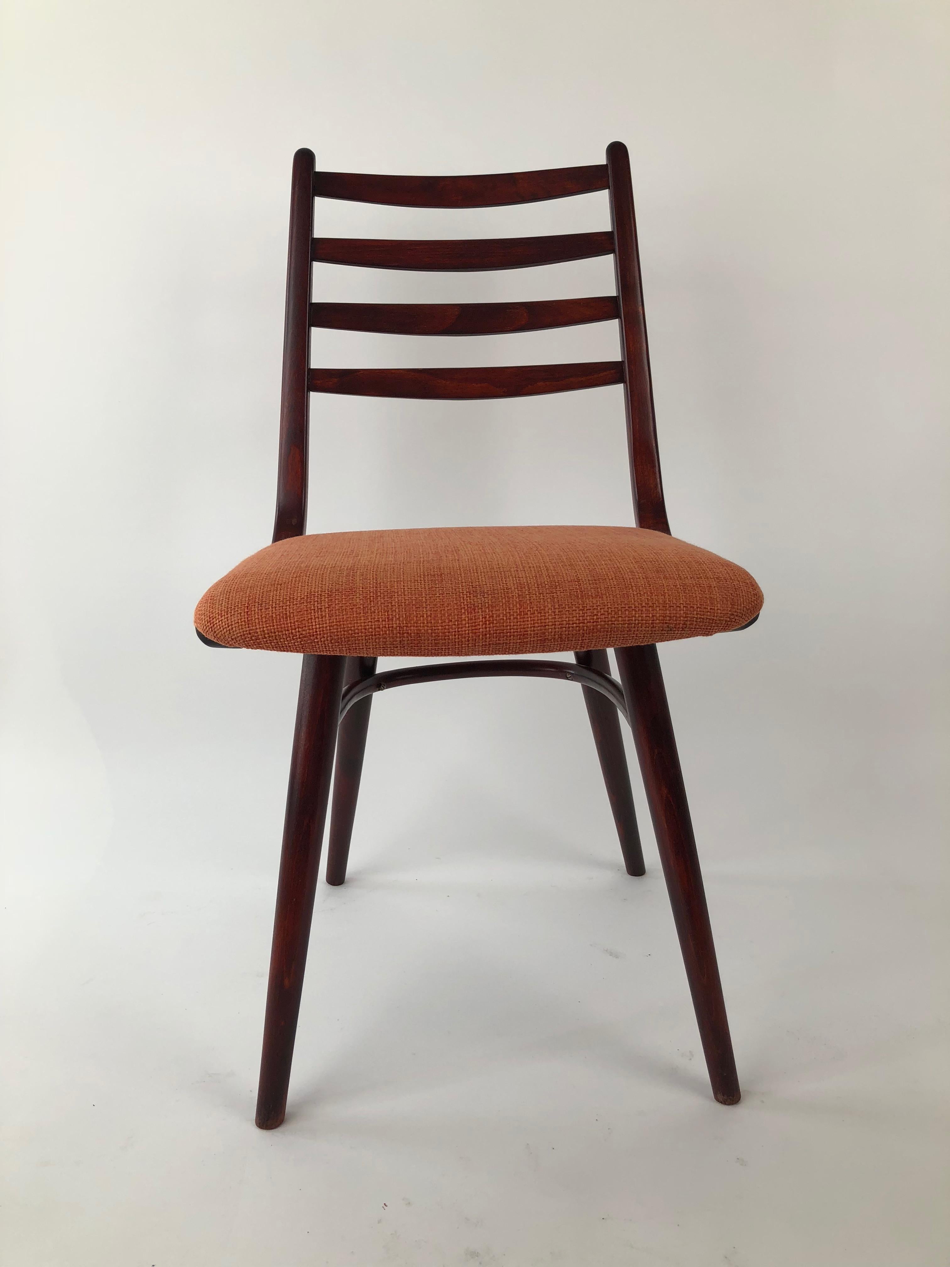 Set of 4 Dinning Chairs, 1970's, Thonet Factory For Sale 4