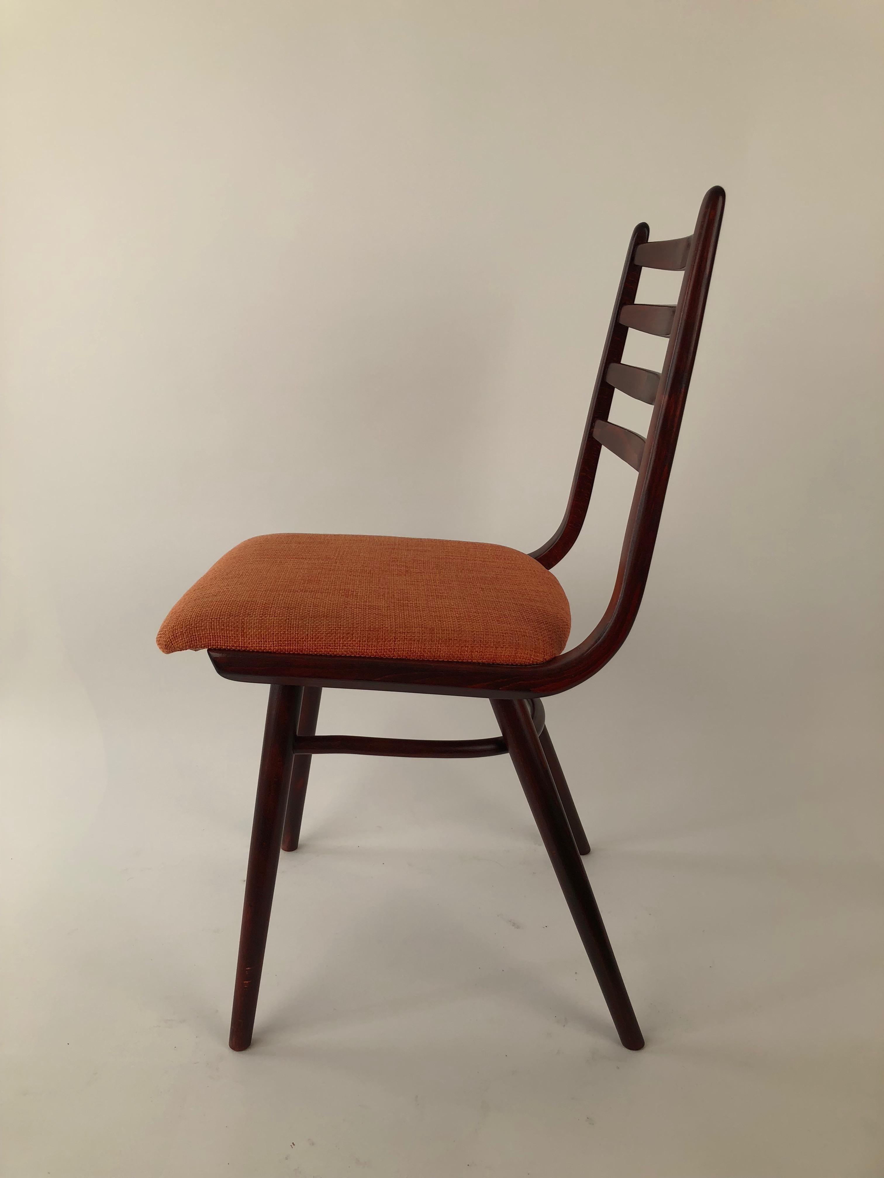 Set of 4 Dinning Chairs, 1970's, Thonet Factory For Sale 6