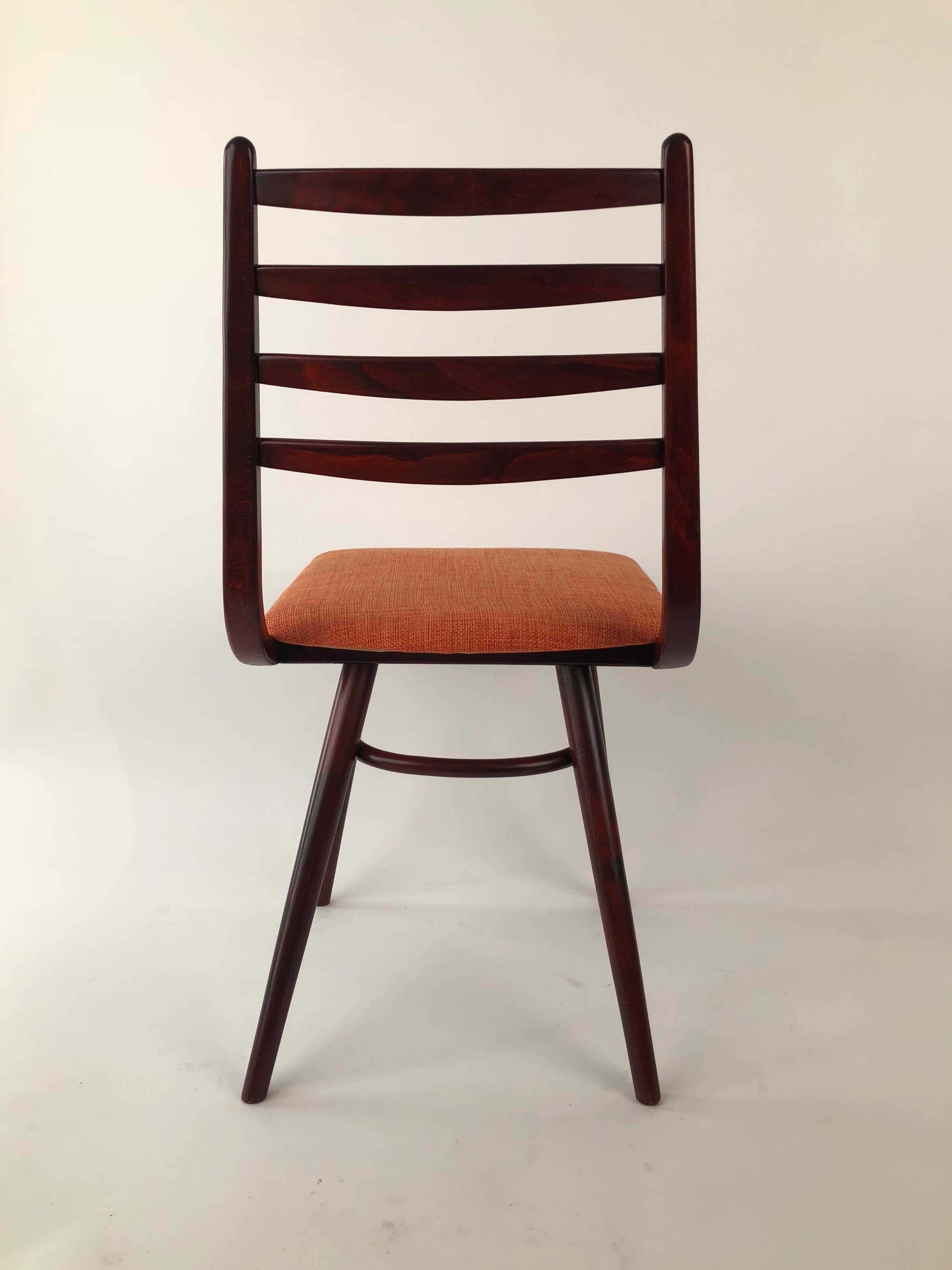 Set of 4 Dinning Chairs, 1970's, Thonet Factory For Sale 7
