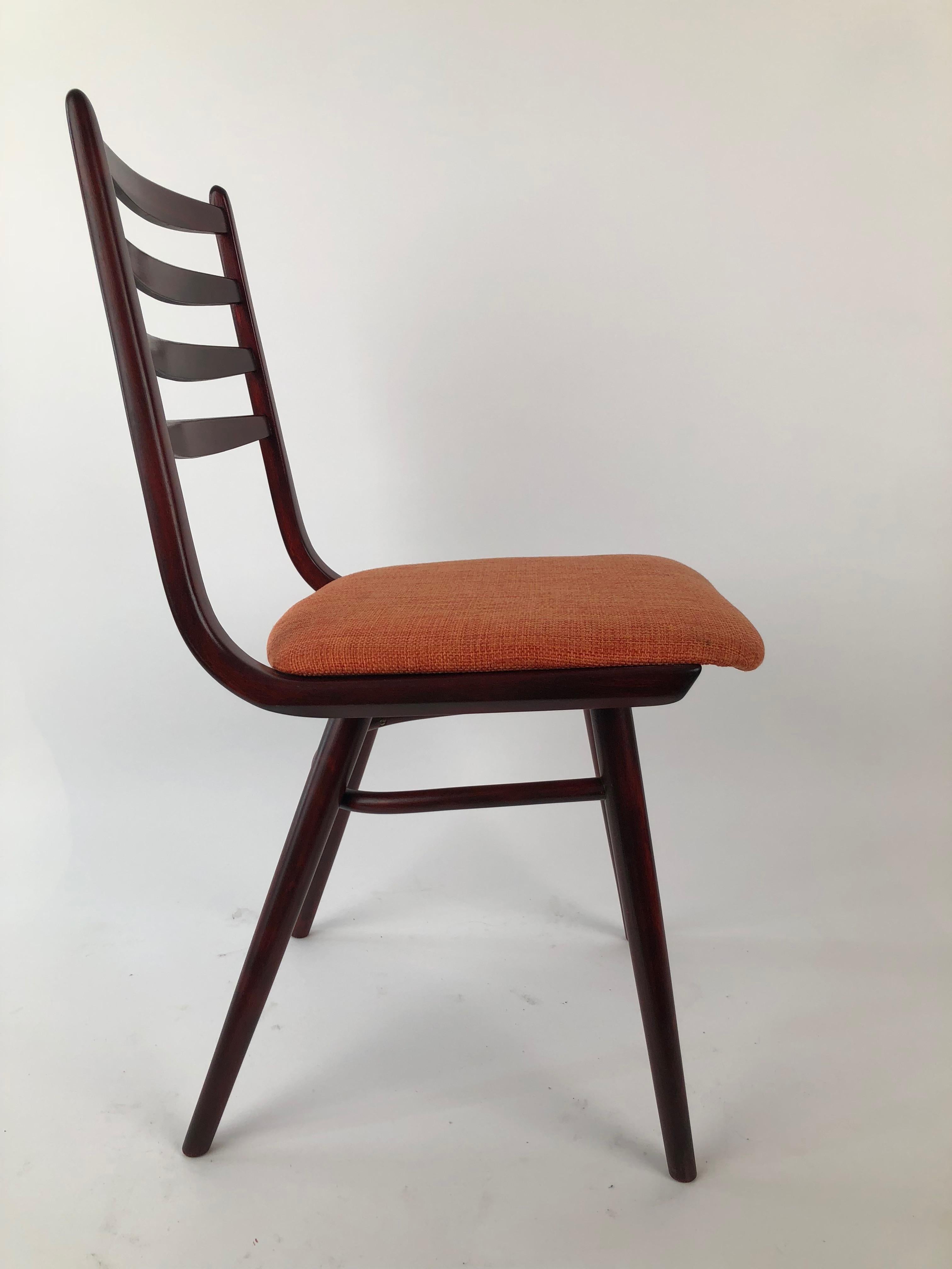 Set of 4 Dinning Chairs, 1970's, Thonet Factory For Sale 9