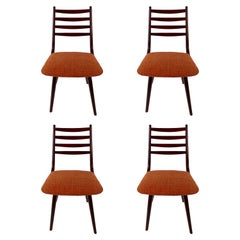 Ensemble de 4 chaises de salle à manger, années 1970, manufacture Thonet