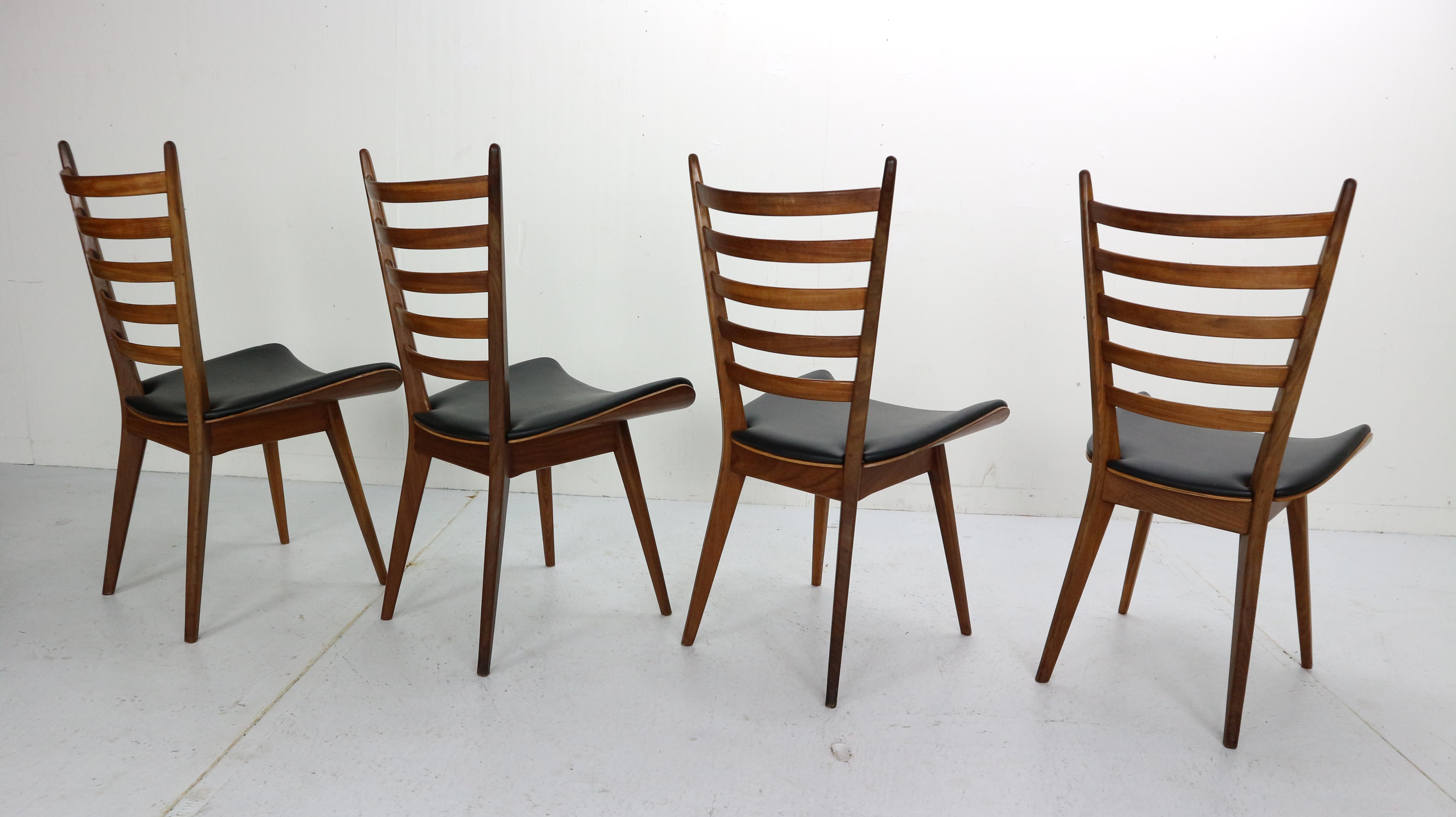 Set of 4 Dinning Room Chairs by Cees Braakman for Pastoe, 1960s Netherlands 3