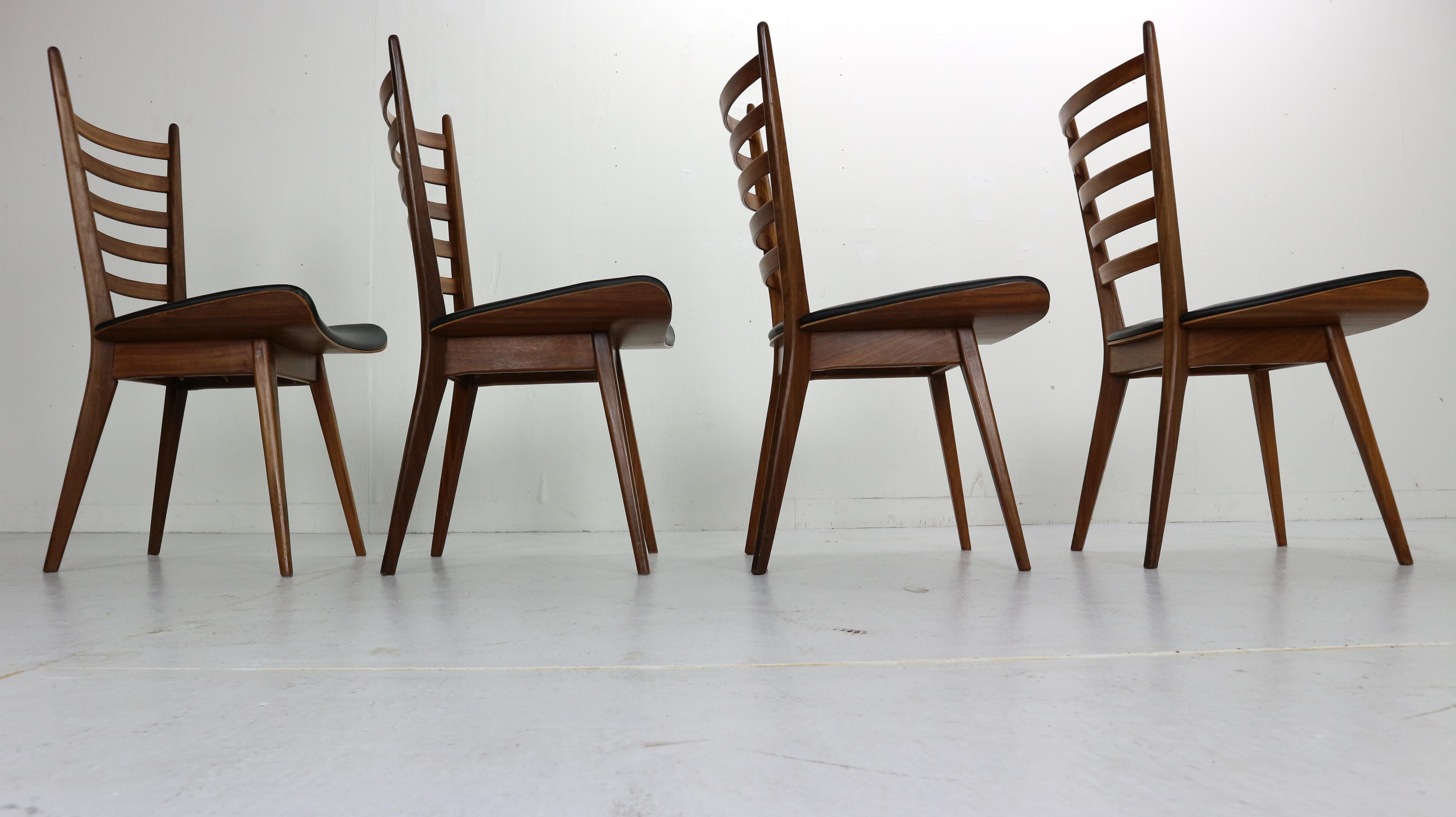 Set of 4 Dinning Room Chairs by Cees Braakman for Pastoe, 1960s Netherlands 4