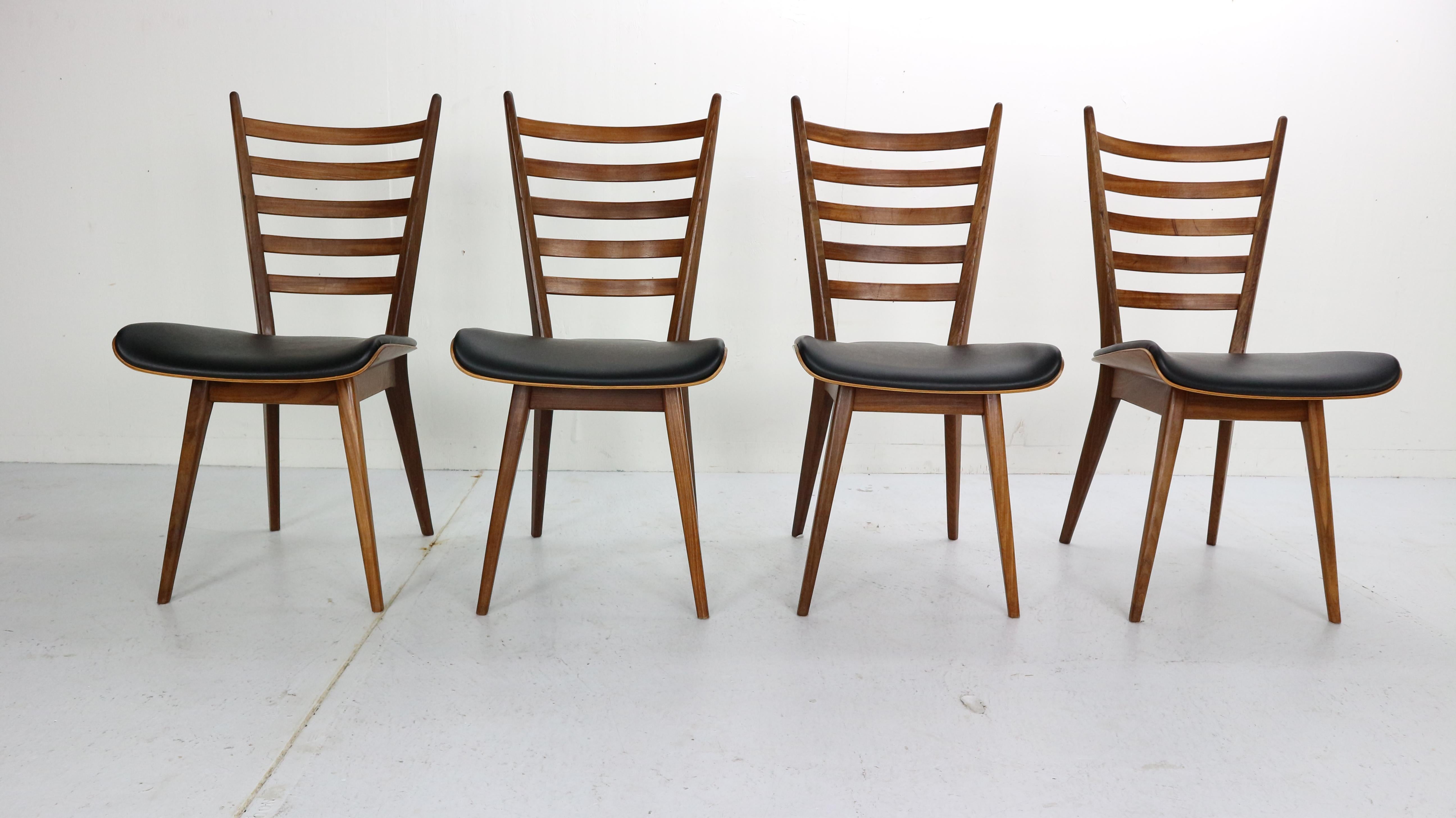 Dutch Set of 4 Dinning Room Chairs by Cees Braakman for Pastoe, 1960s Netherlands