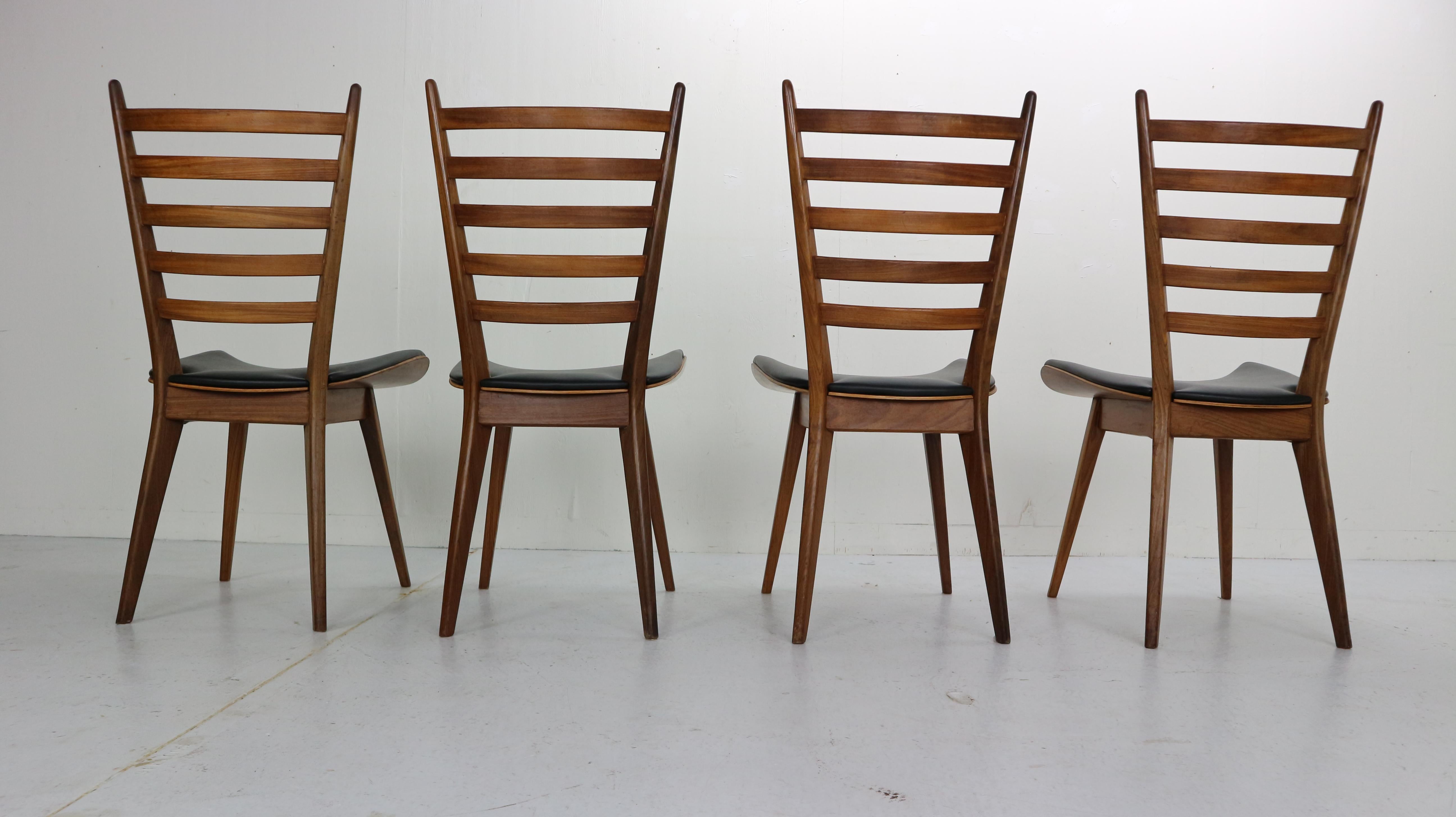 Set of 4 Dinning Room Chairs by Cees Braakman for Pastoe, 1960s Netherlands 1