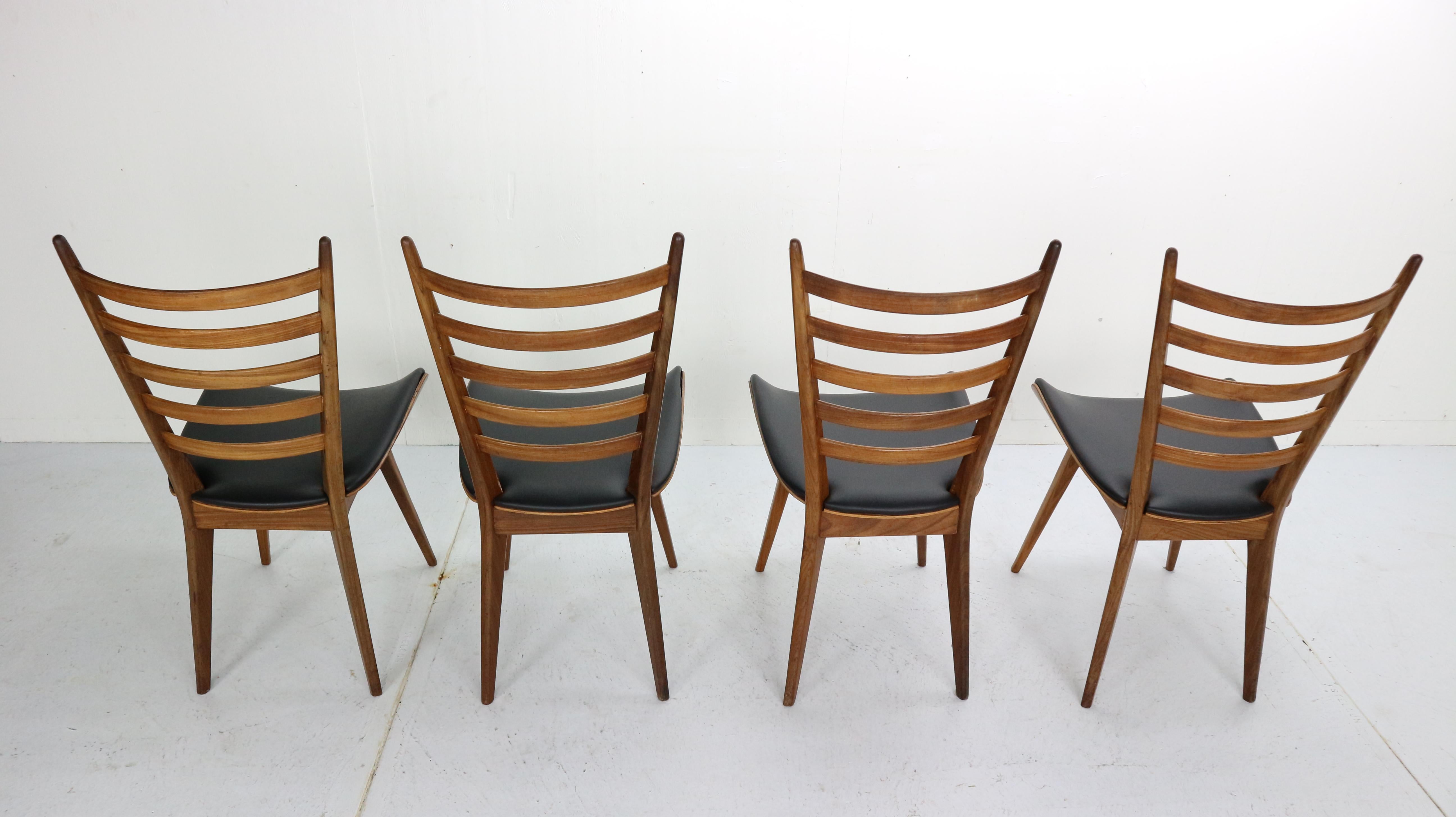 Set of 4 Dinning Room Chairs by Cees Braakman for Pastoe, 1960s Netherlands 2