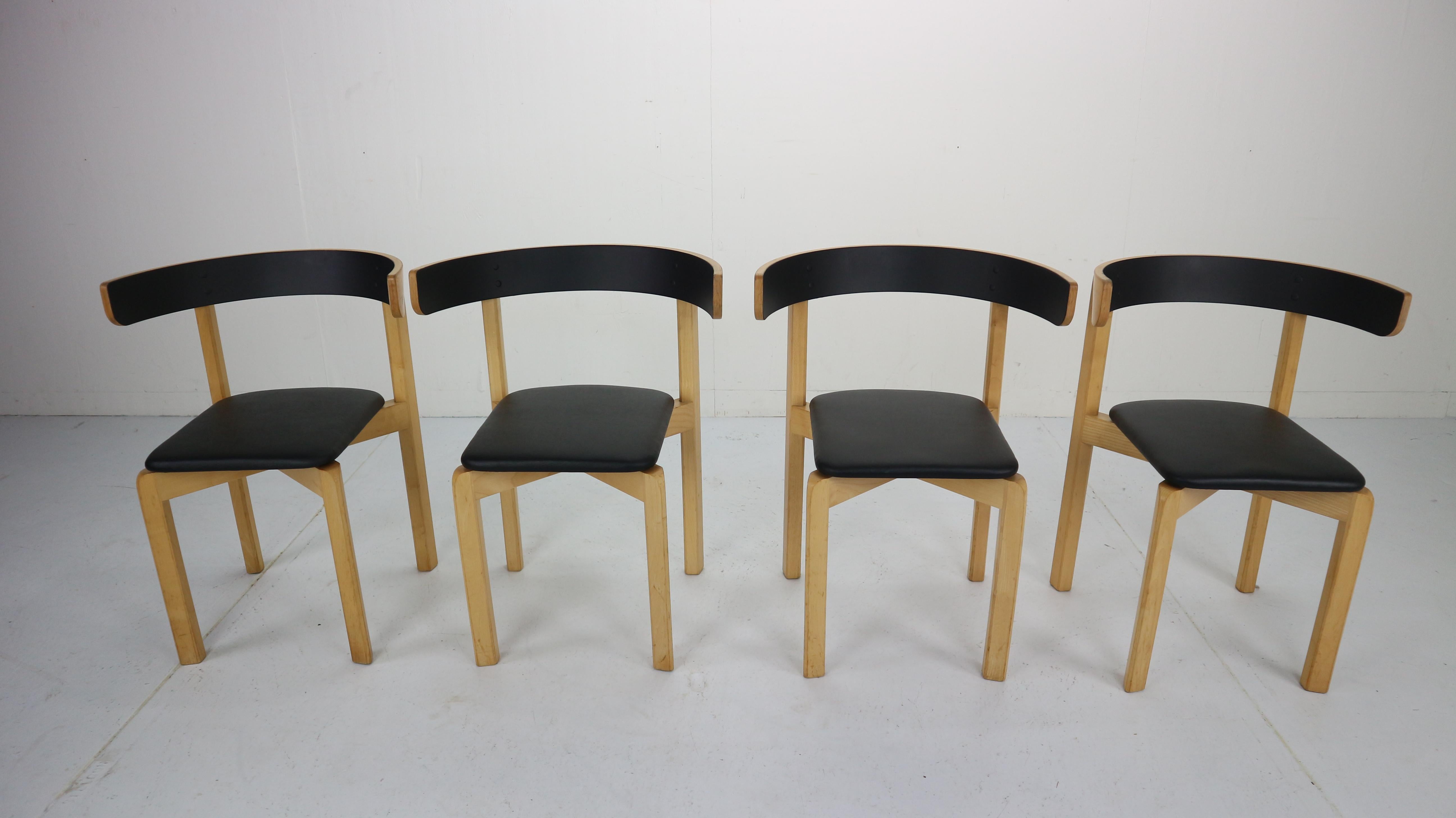 Scandinavian Modern Set of 4 Dining Room Chairs by Jørgen Gammelgaard for Schiang Møbler, Denmark