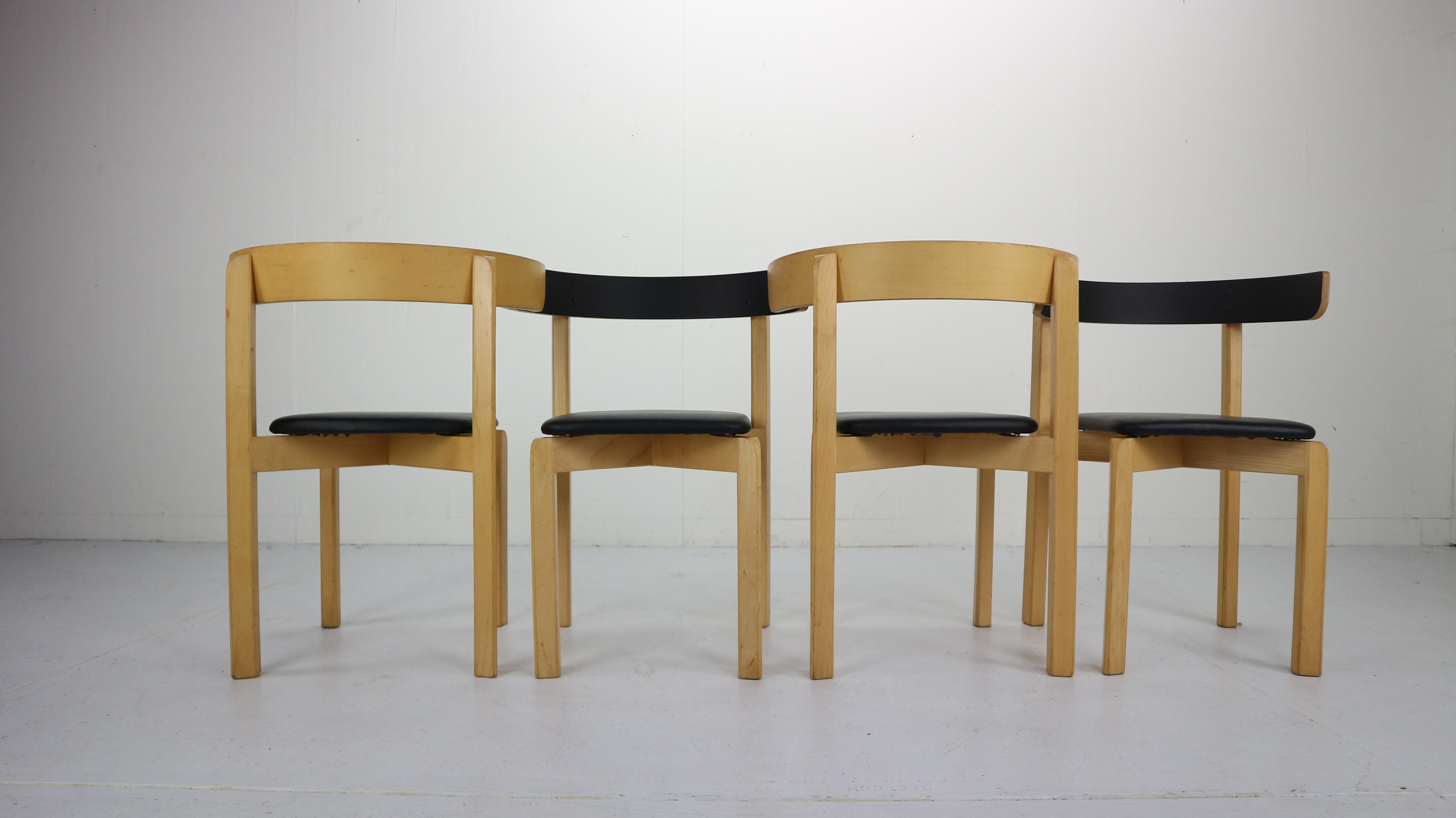 Danish Set of 4 Dining Room Chairs by Jørgen Gammelgaard for Schiang Møbler, Denmark
