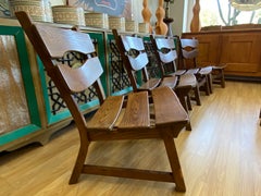 Satz von 4 brutalistischen Kamin-Loungesesseln von Dittmann & Co, 1960er Jahre, Niederlande