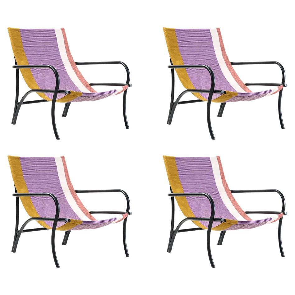 Set of 4 Dorado Maraca Lounge Chair by Sebastian Herkner For Sale