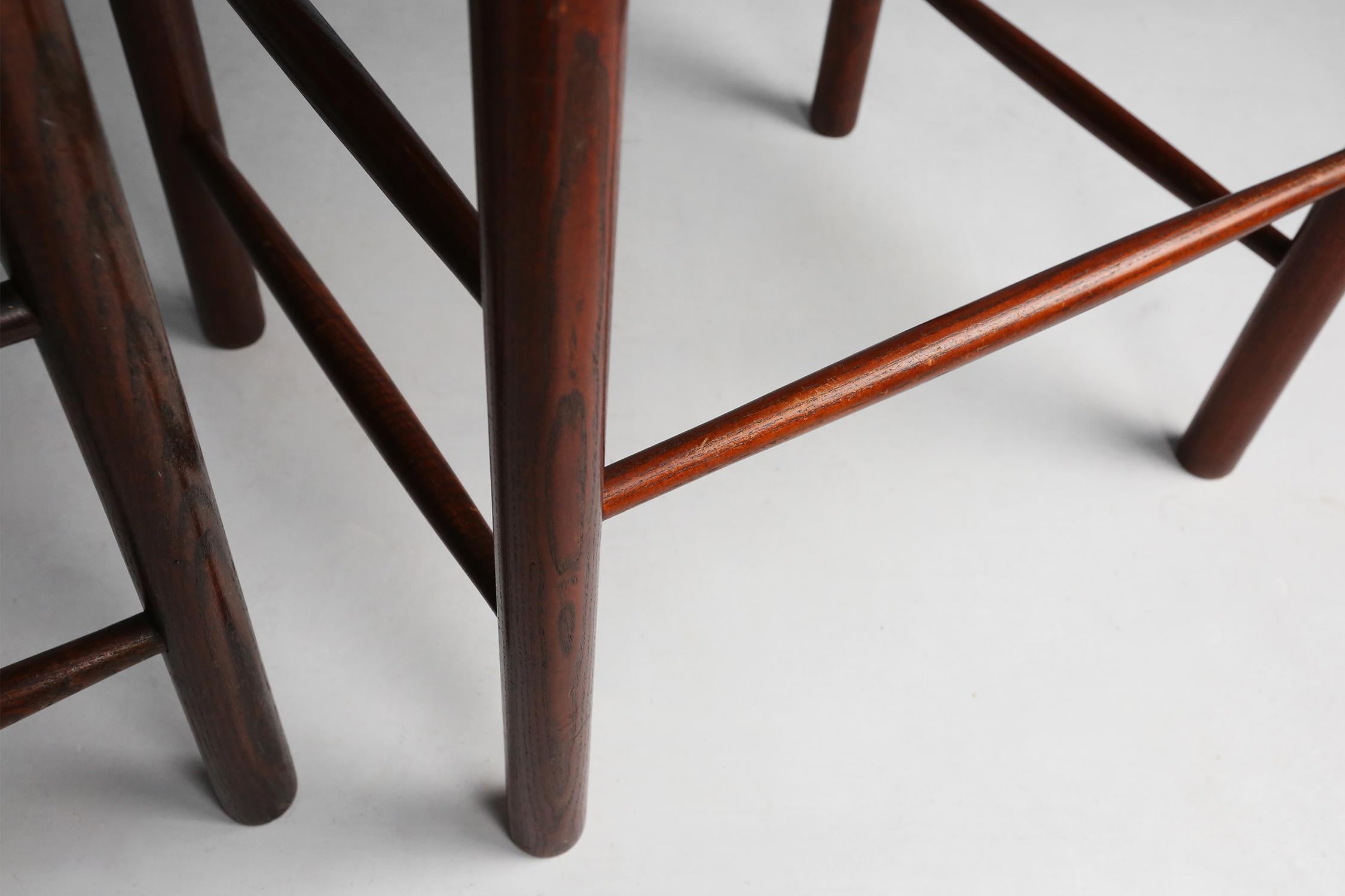 Set of 4 Dordogne chairs by Charlotte Perriand for Sentou, France, 1950s For Sale 6