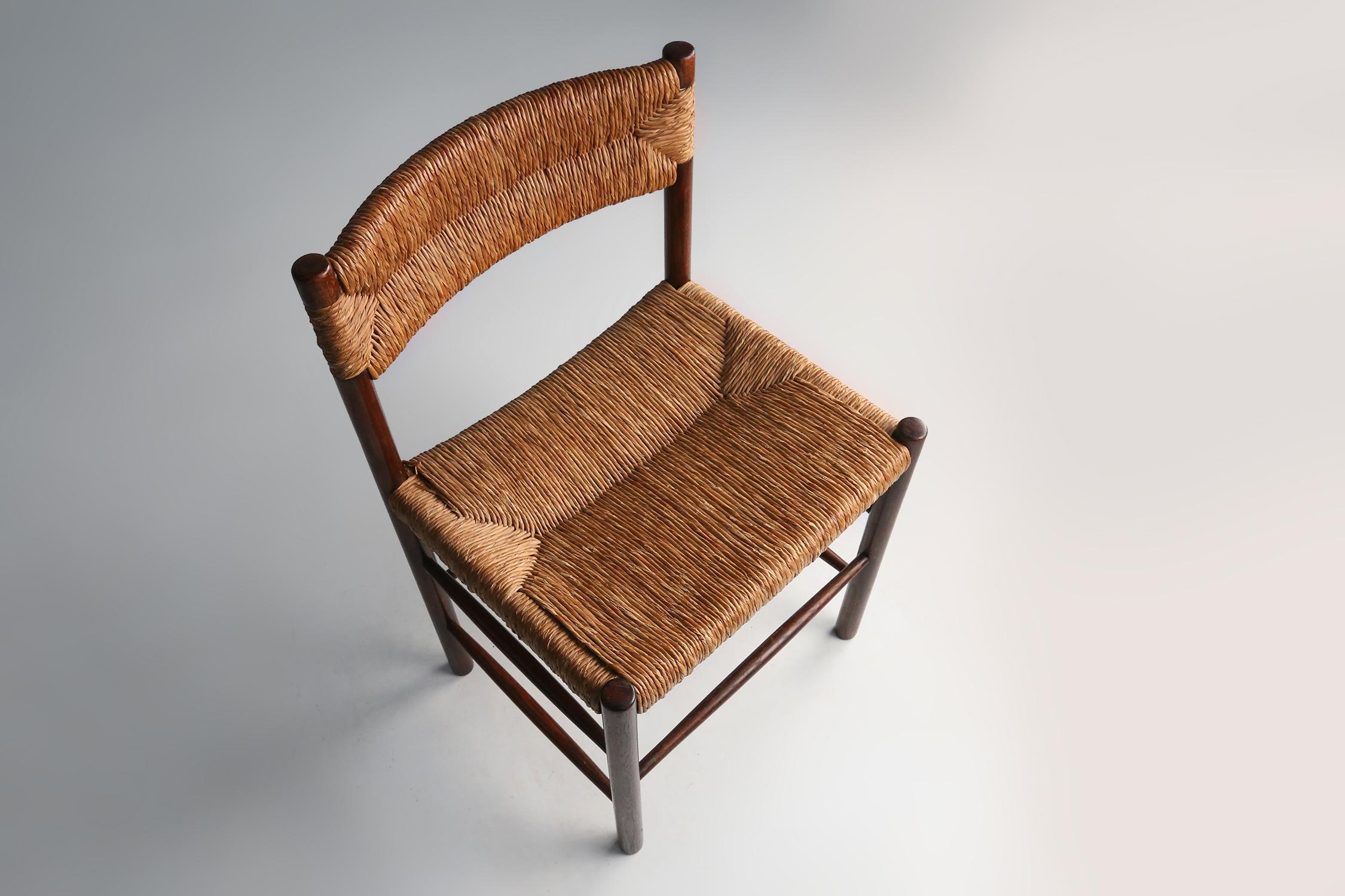 Ensemble de 4 chaises Dordogne par Charlotte Perriand pour Sentou, France, années 1950 en vente 8