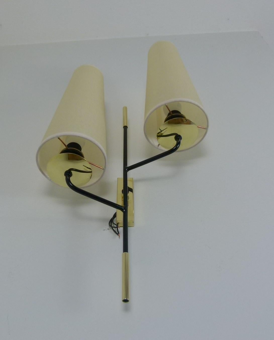 Set di 4 luci a parete doppie Maison Lunel, circa 1950 in vendita 5