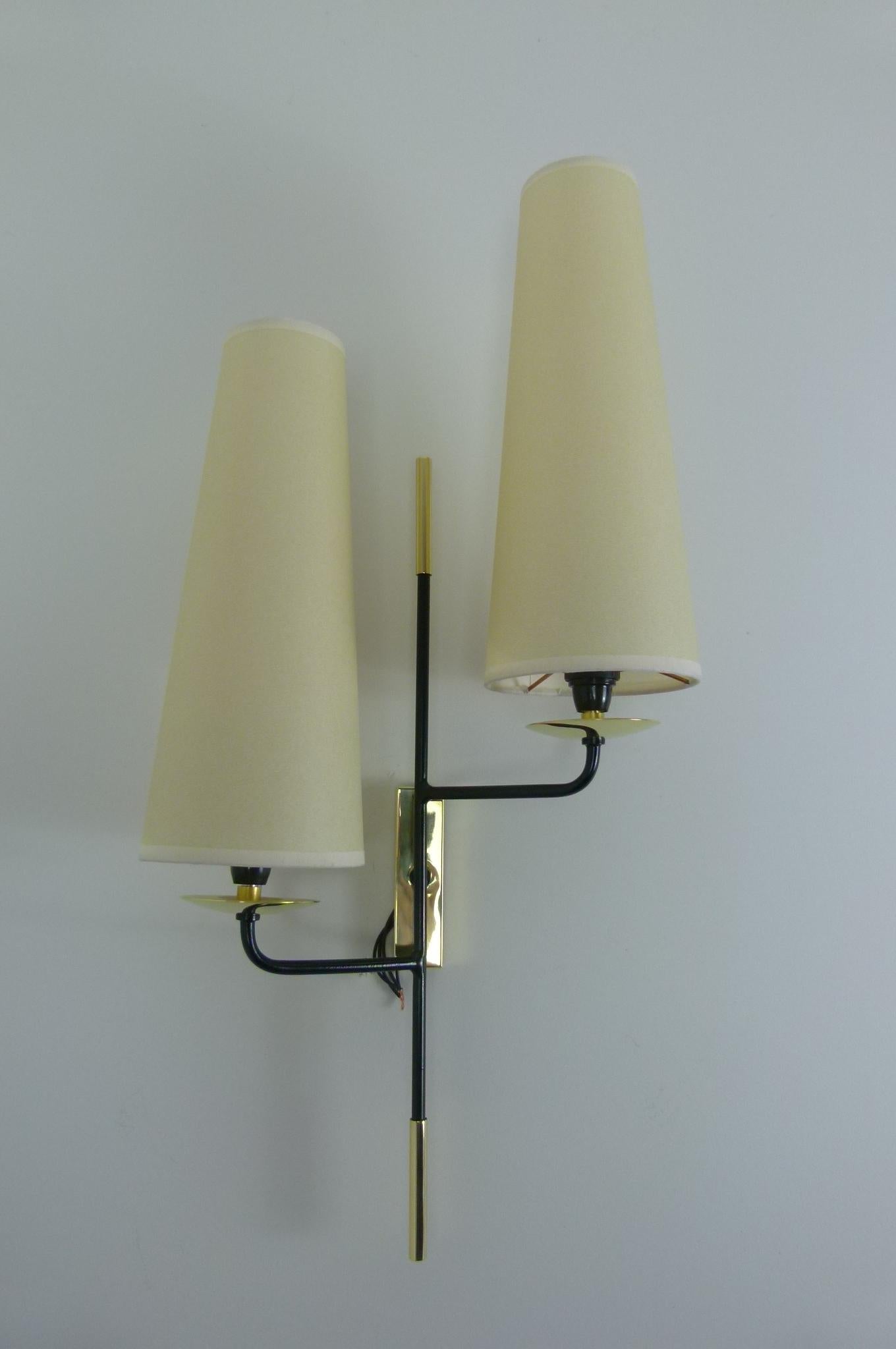 Set di 4 luci a parete doppie Maison Lunel, circa 1950 in vendita 11