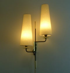 Set of 4 Double Wall Lights Maison Lunel, circa 1950