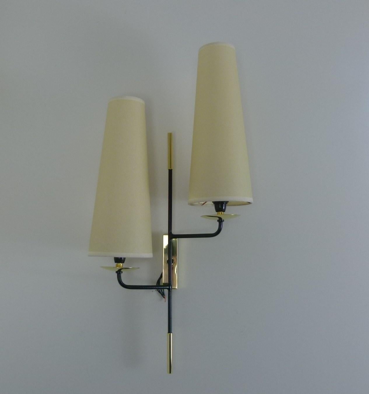 Set di 4 luci a parete doppie Maison Lunel, circa 1950 in vendita 1