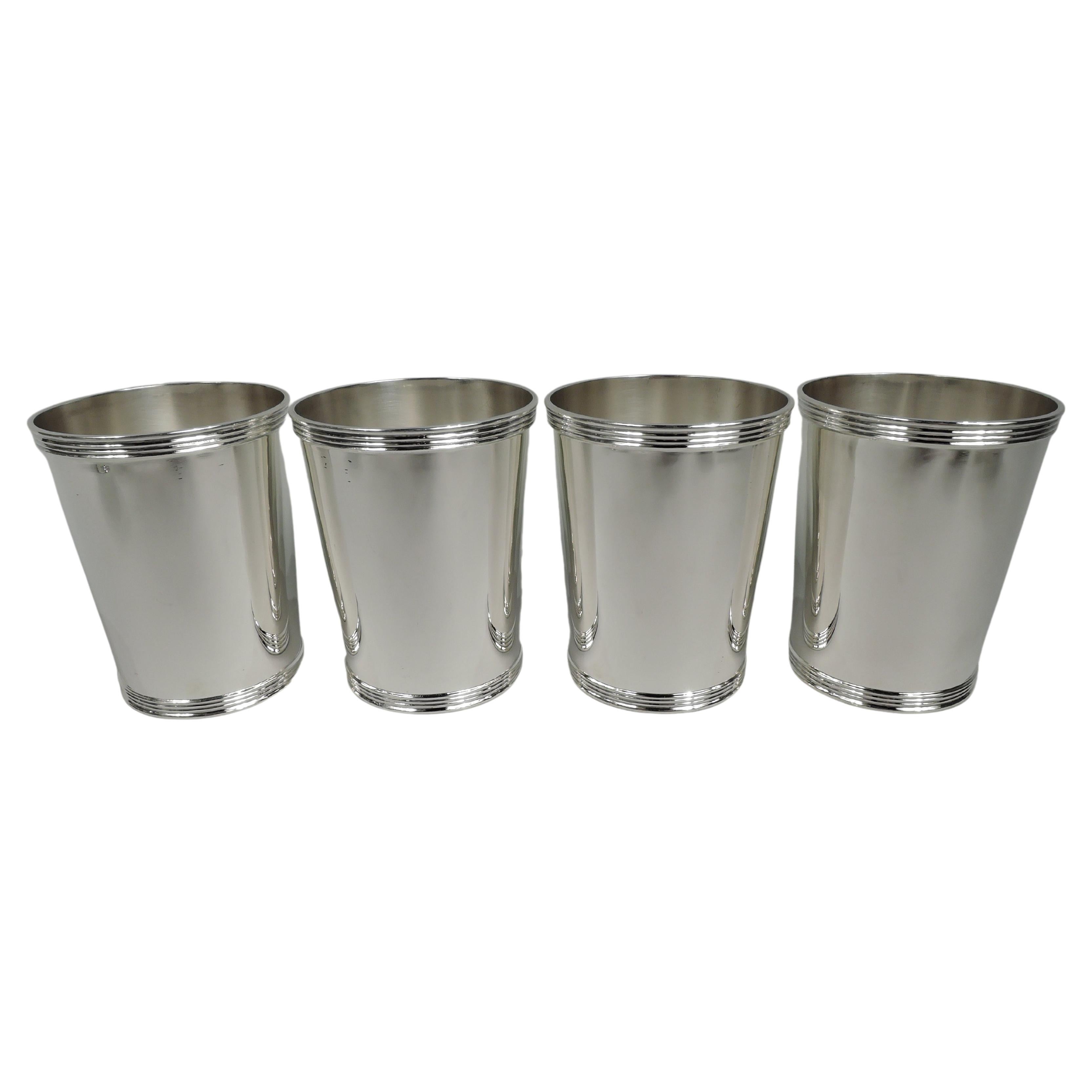 12 Italian Modern .950 Silver Mint Julep Cups at 1stDibs