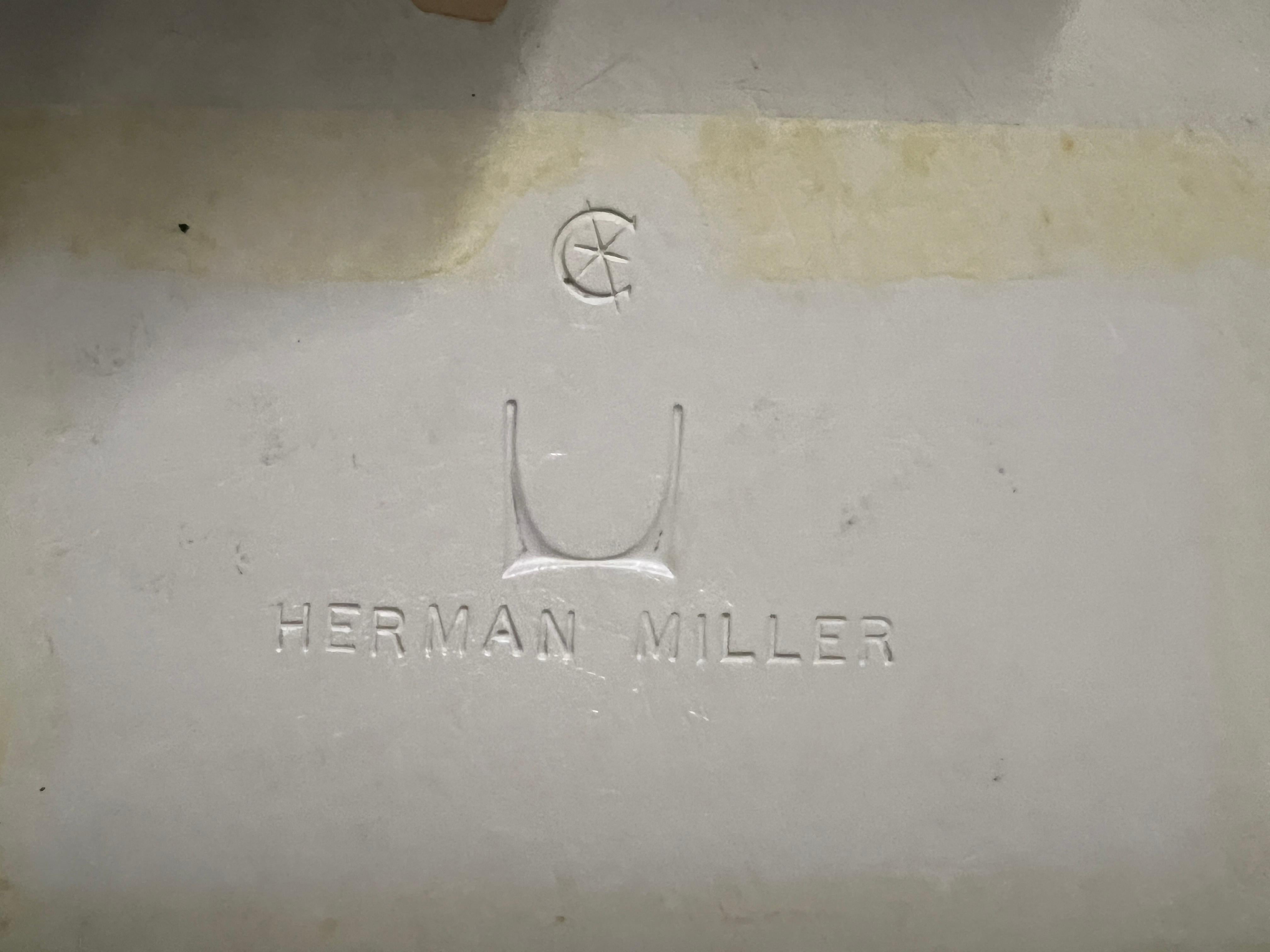 4 DSX-Stühle aus blauem Vinyl von Charles and Ray Eames für Herman Miller im Angebot 3