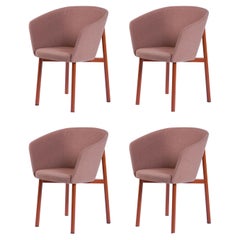 Ensemble de 4 fauteuils Bridge Residence rose poussiéreux de Kann Design