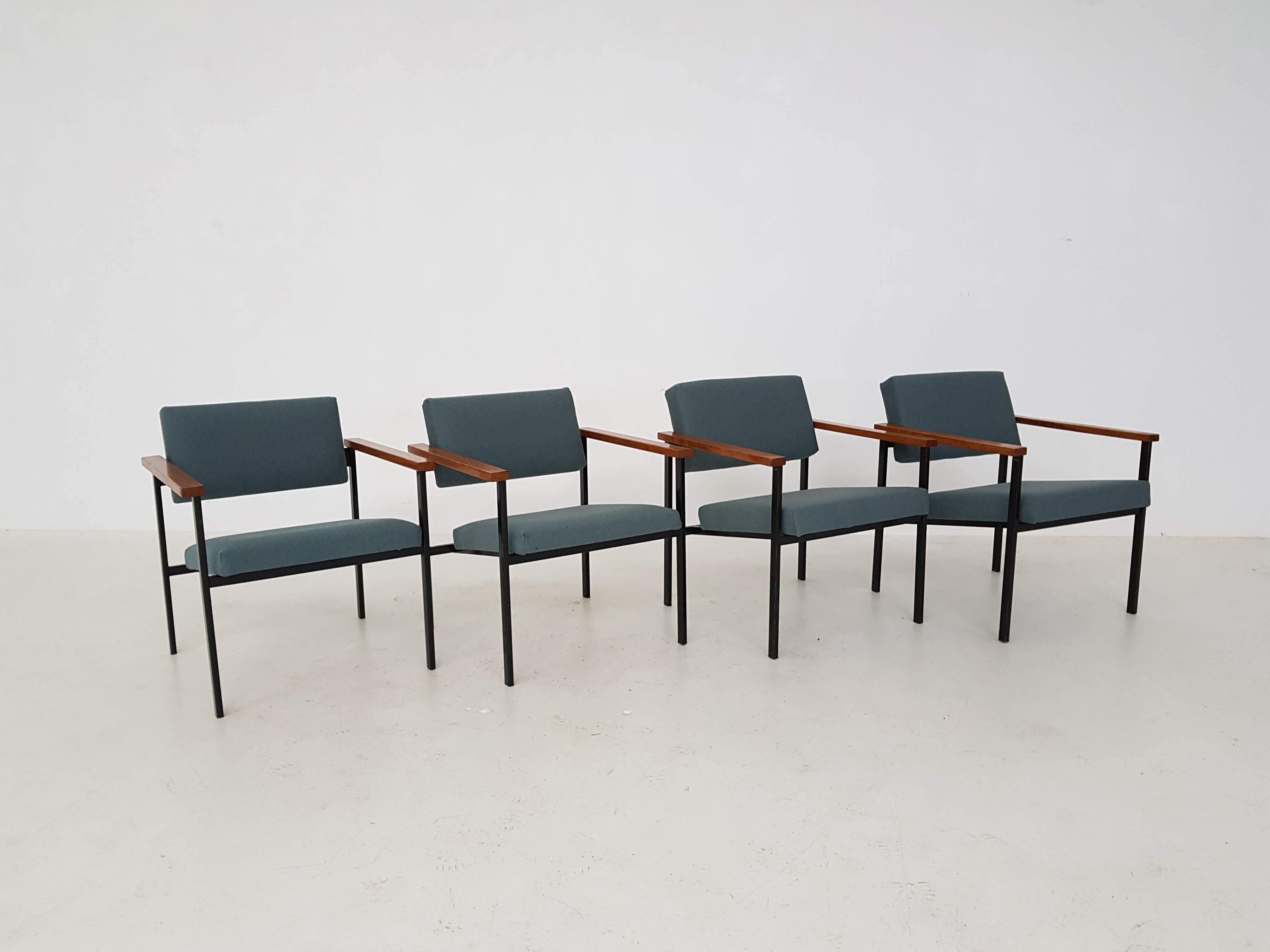 20th Century Set of 4 Dutch Modernist Lounge Chairs, the Netherlands, 1960s