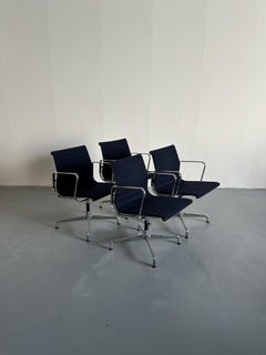 Set of 4 Ea 108 Aluminium Desk Chairs by Charles & Ray Eames for Vitra, 1990