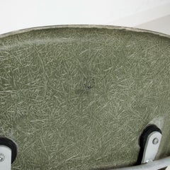 Set of 4 Eames Herman Millers DSS Fiberglass Chairs Rare Olive Color