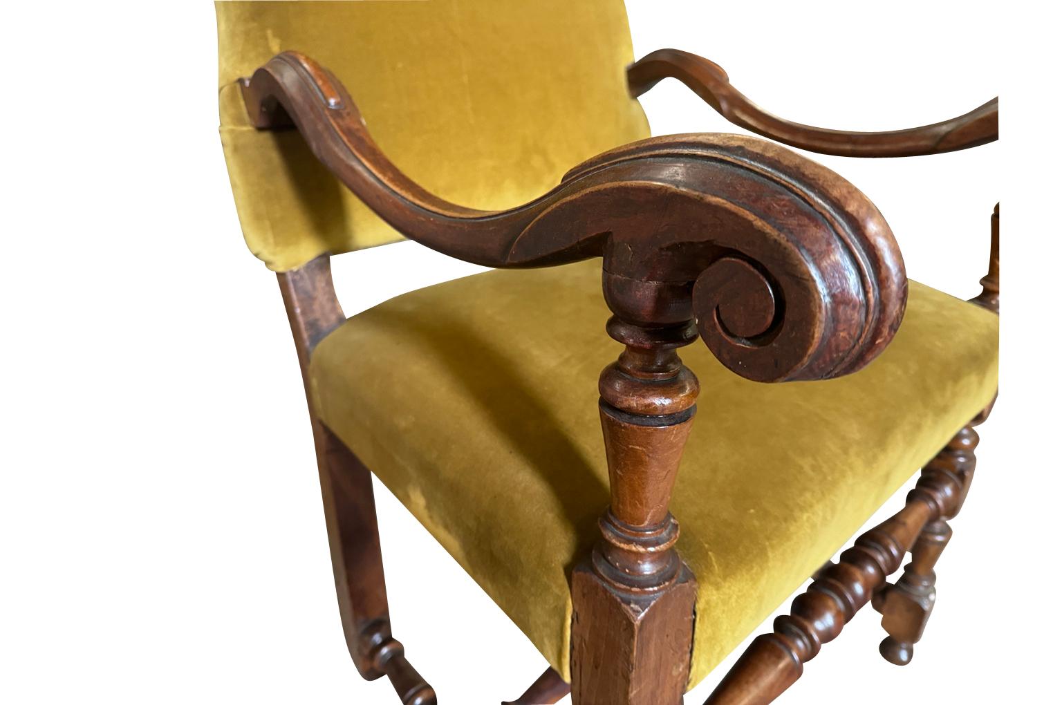 Ensemble de 4 fauteuils italiens du début du 19e siècle en vente 3