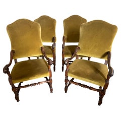 Set Of 4 Early 19th Century Italian Armchairs