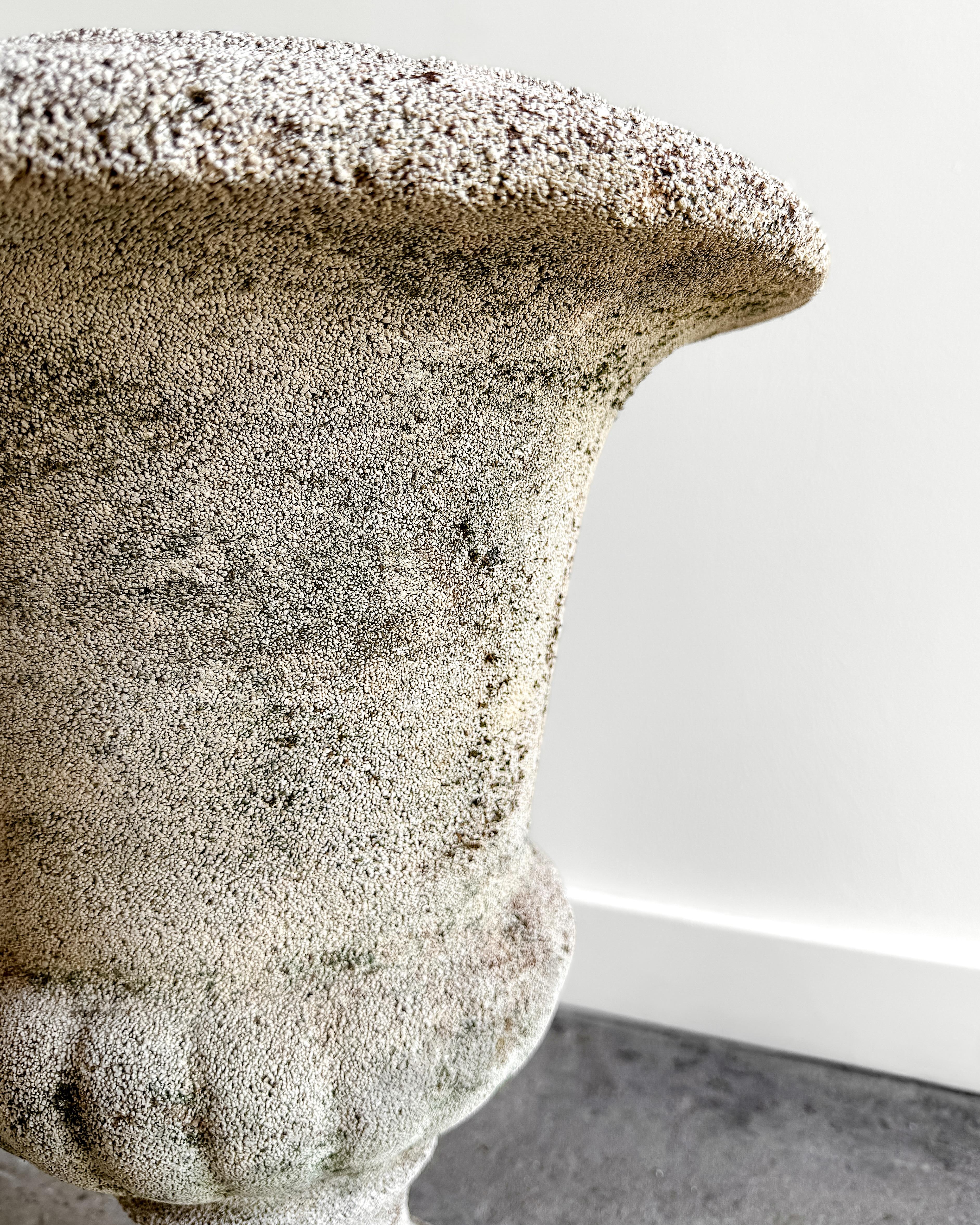 Set of 4 Early 20th Century Classic French Cement Urn Planters For Sale 14