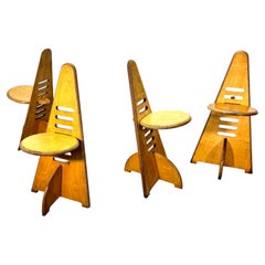 Set of 4 early chairs by Architect Gijs Boelaars, 1970's