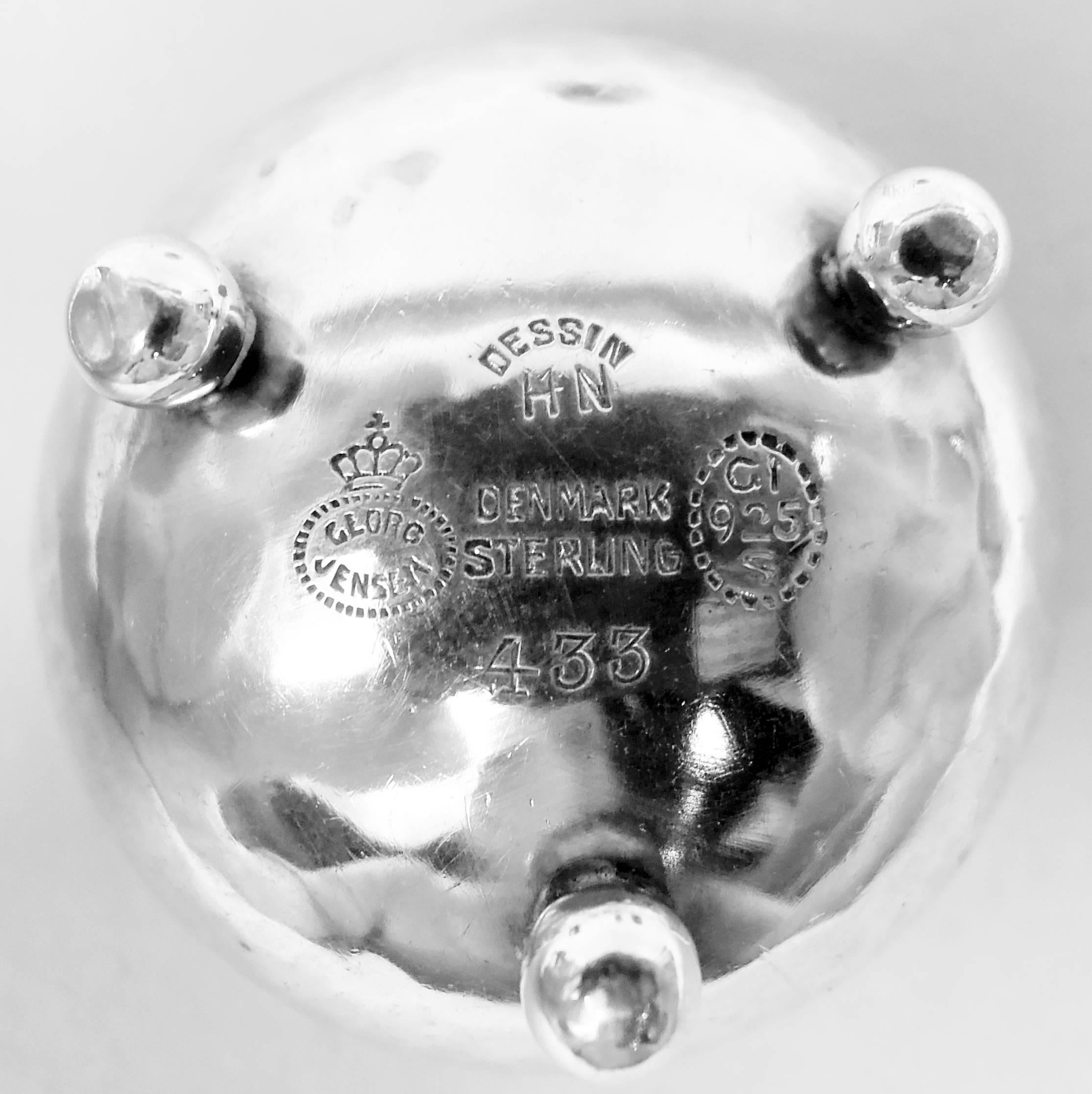 Set of 4 Early Georg Jensen Danish Modern Pepper Shakers For Sale 5