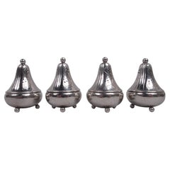 Set of 4 Early Georg Jensen Danish Modern Pepper Shakers