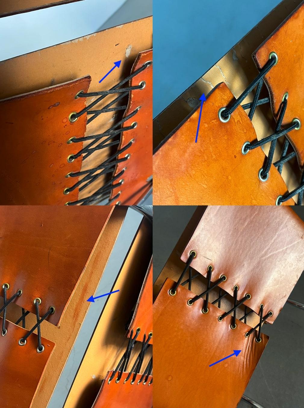 Ensemble de 4 chaises Mies van der Rohe 'MR10' d'origine en cuir cognac en vente 3