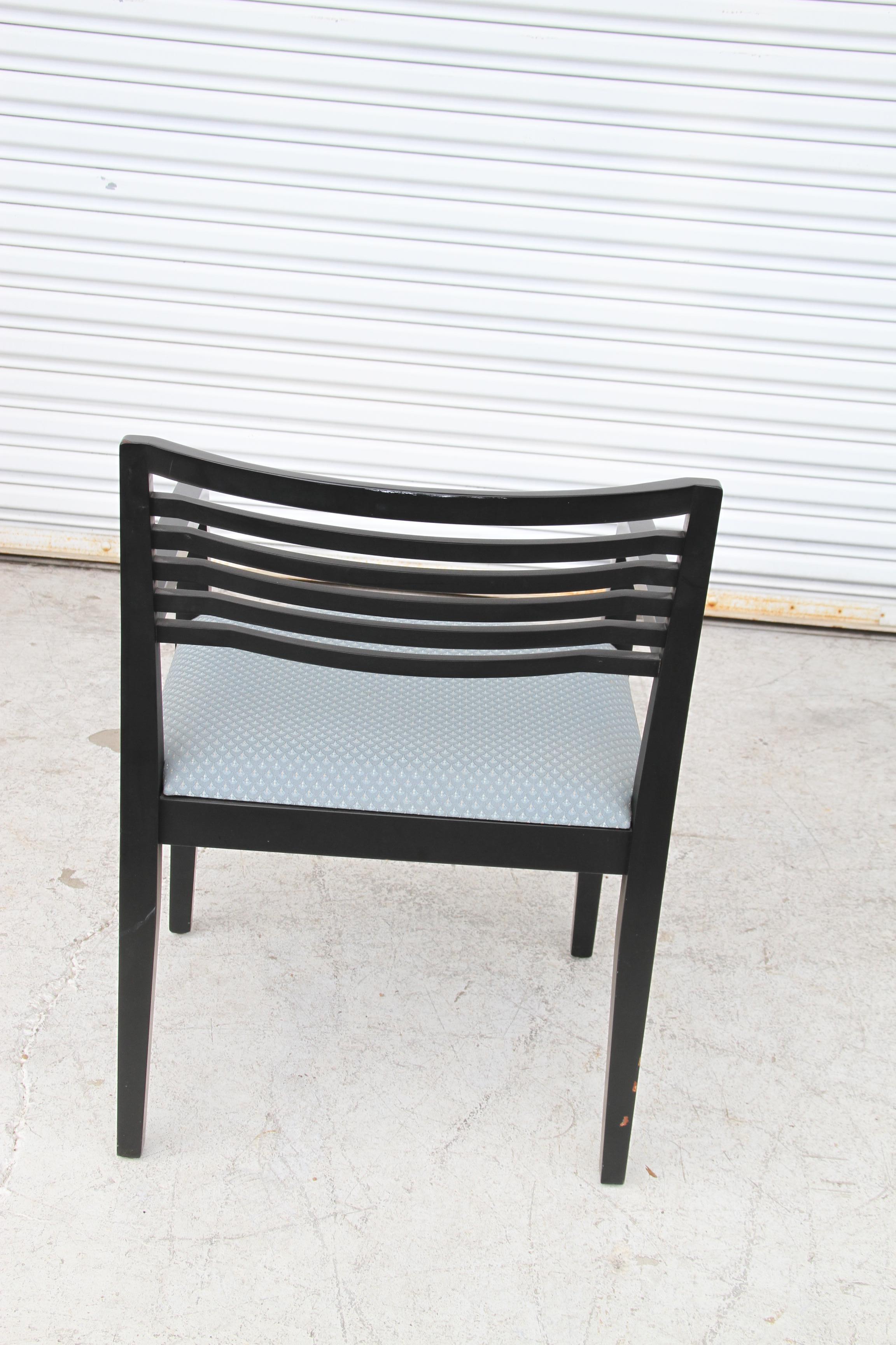 Late 20th Century Set of 4 Ebonized Knoll Ricchio Chairs For Sale