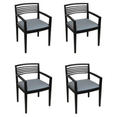 Set of 4 Ebonized Knoll Ricchio Chairs